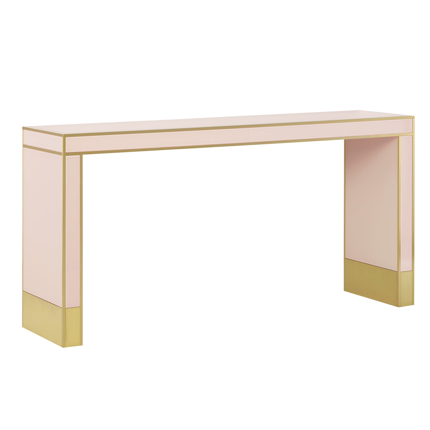 Currey and Company - 3000-0210 - Console Table - Arden - Silver Peony/Satin Brass