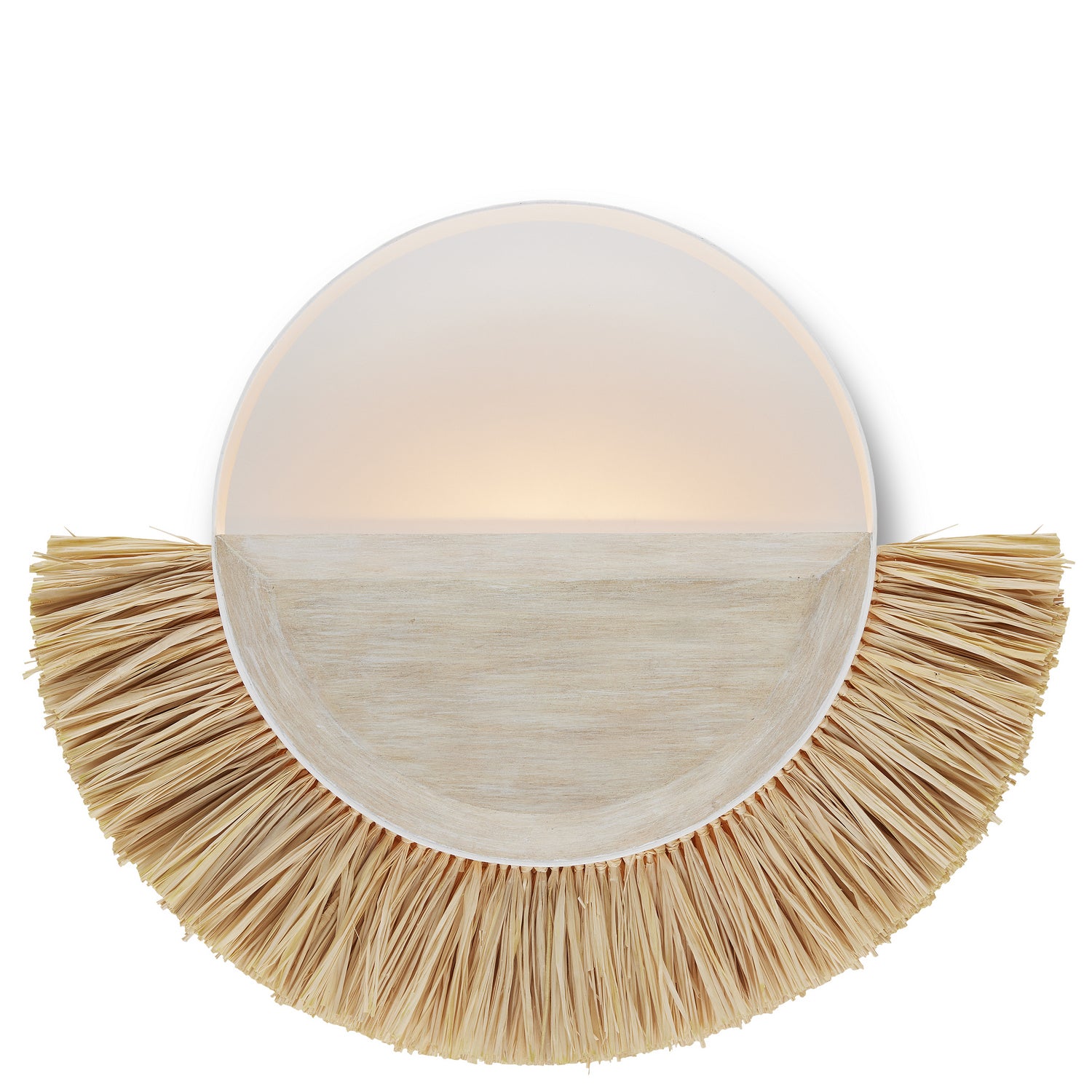 One Light Wall Sconce from the Jamie Beckwith collection in Sugar White/Sandstone/Natural finish