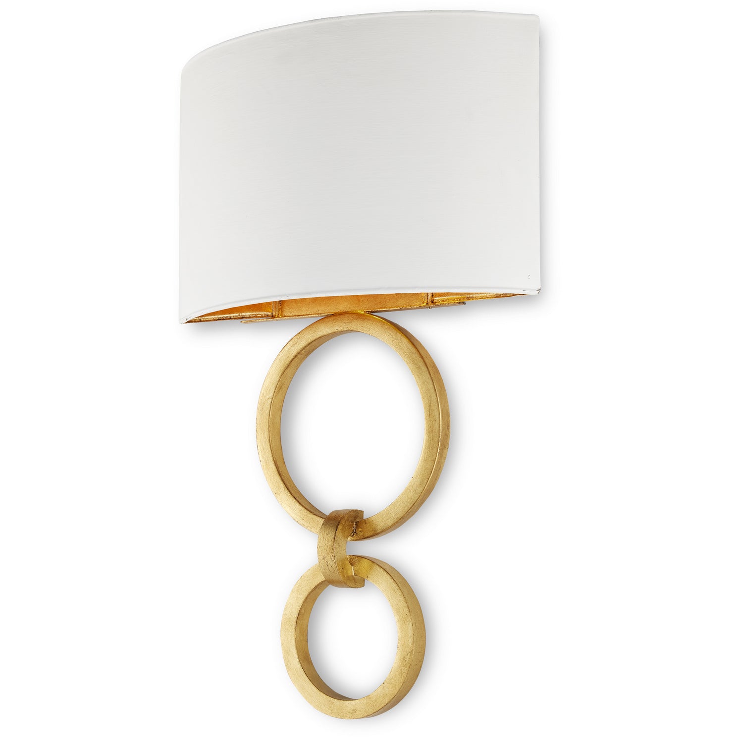 One Light Wall Sconce from the Bolebrook White collection in Gesso White/Contemporary Gold Leaf finish