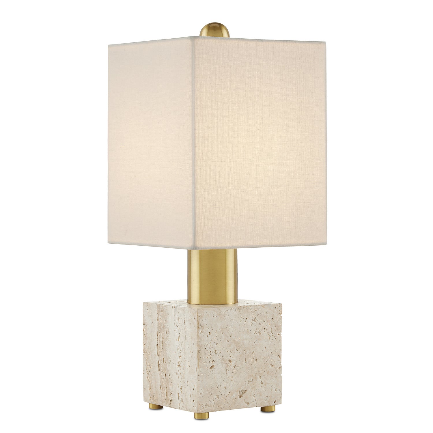 One Light Table Lamp from the Gentini collection in Beige/Antique Brass finish