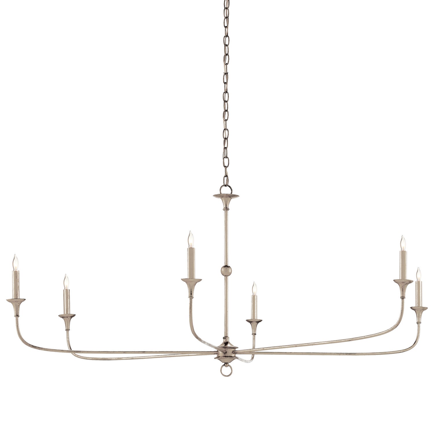 Six Light Chandelier from the Nottaway collection in Champagne finish