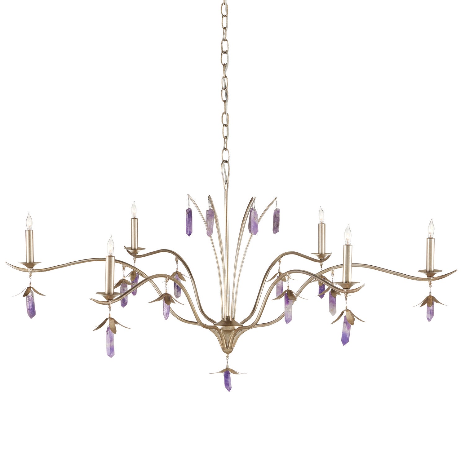 Six Light Chandelier from the Lilah collection in Champagne finish