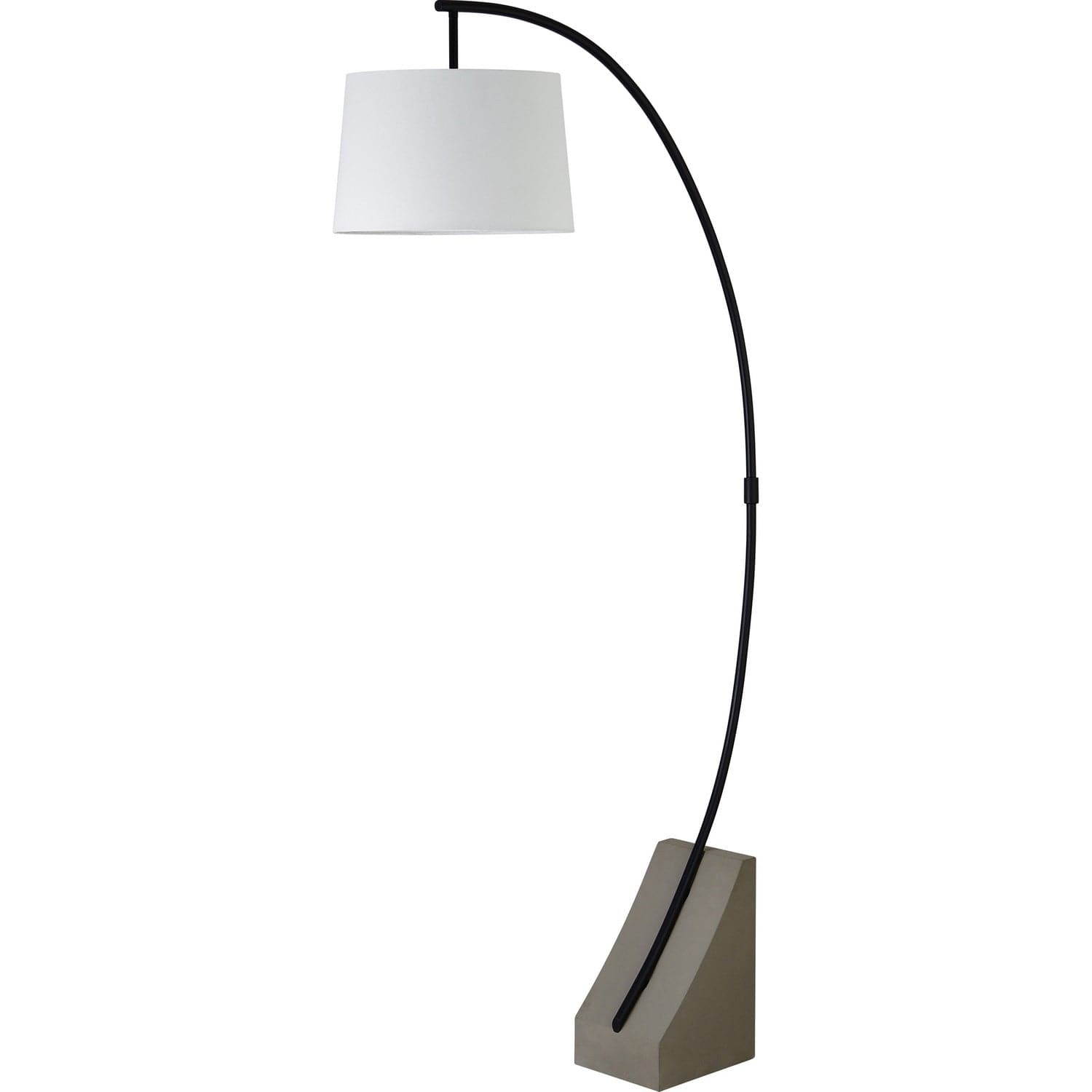 Renwil - LPF3123 - One Light Floor Lamp - Weymouth - Natural Grey,Powder Coated Matte Black
