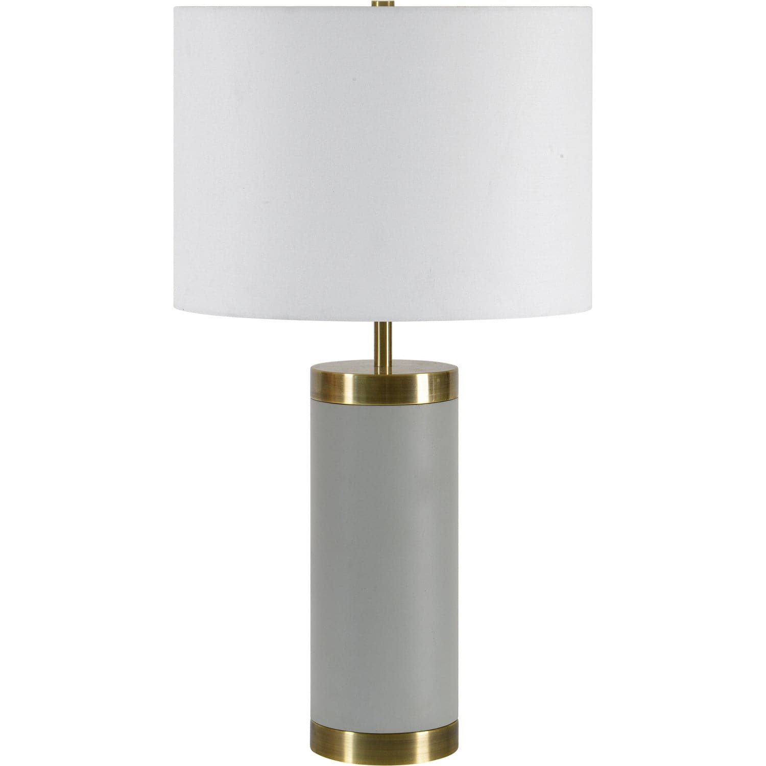 Renwil - LPT1174 - One Light Table Lamp - Kameron - Plated Antique Brushed Brass,Natural Light Grey