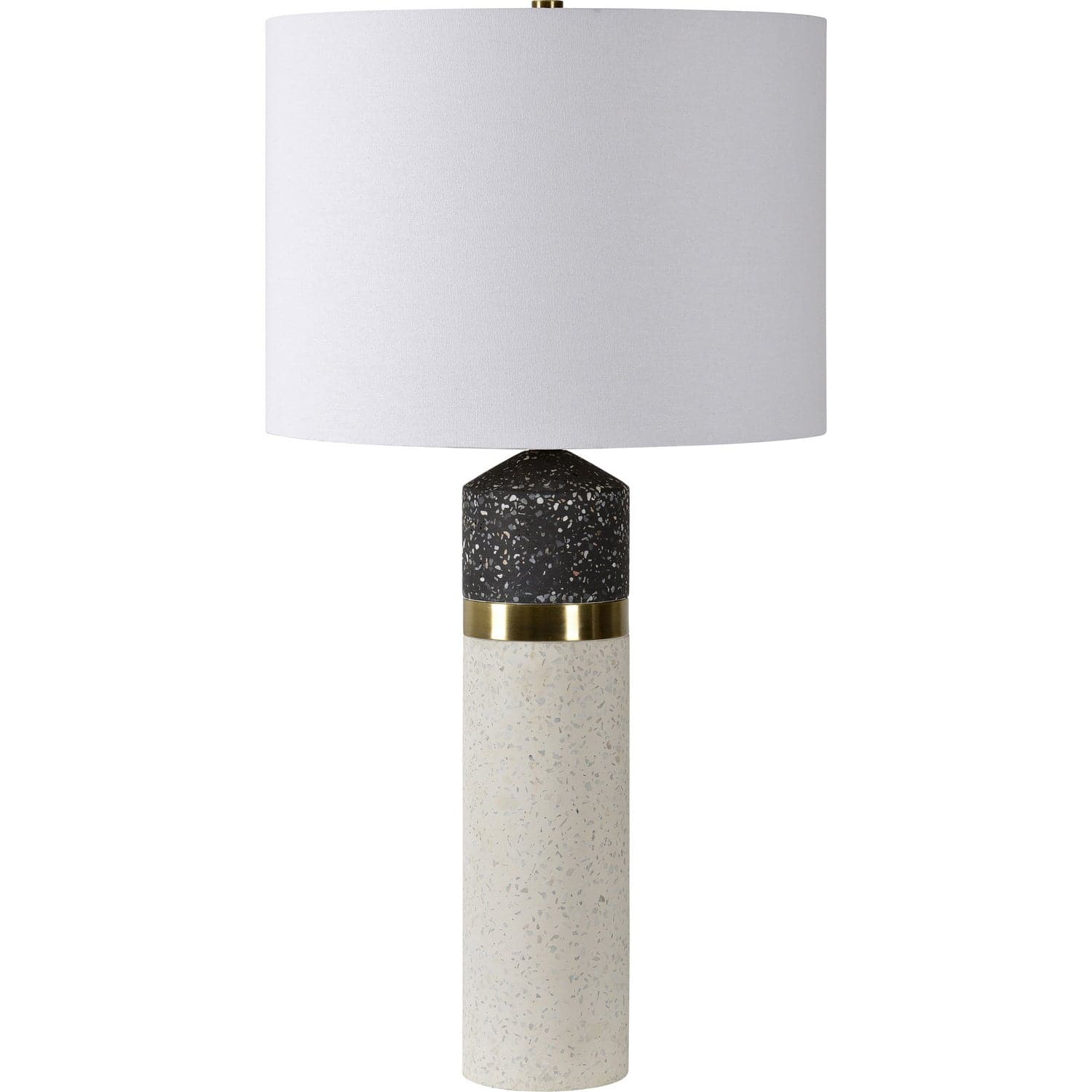 Renwil - LPT1183 - One Light Table Lamp - Kaitlyn - Natural White/ Black With Speckles,White