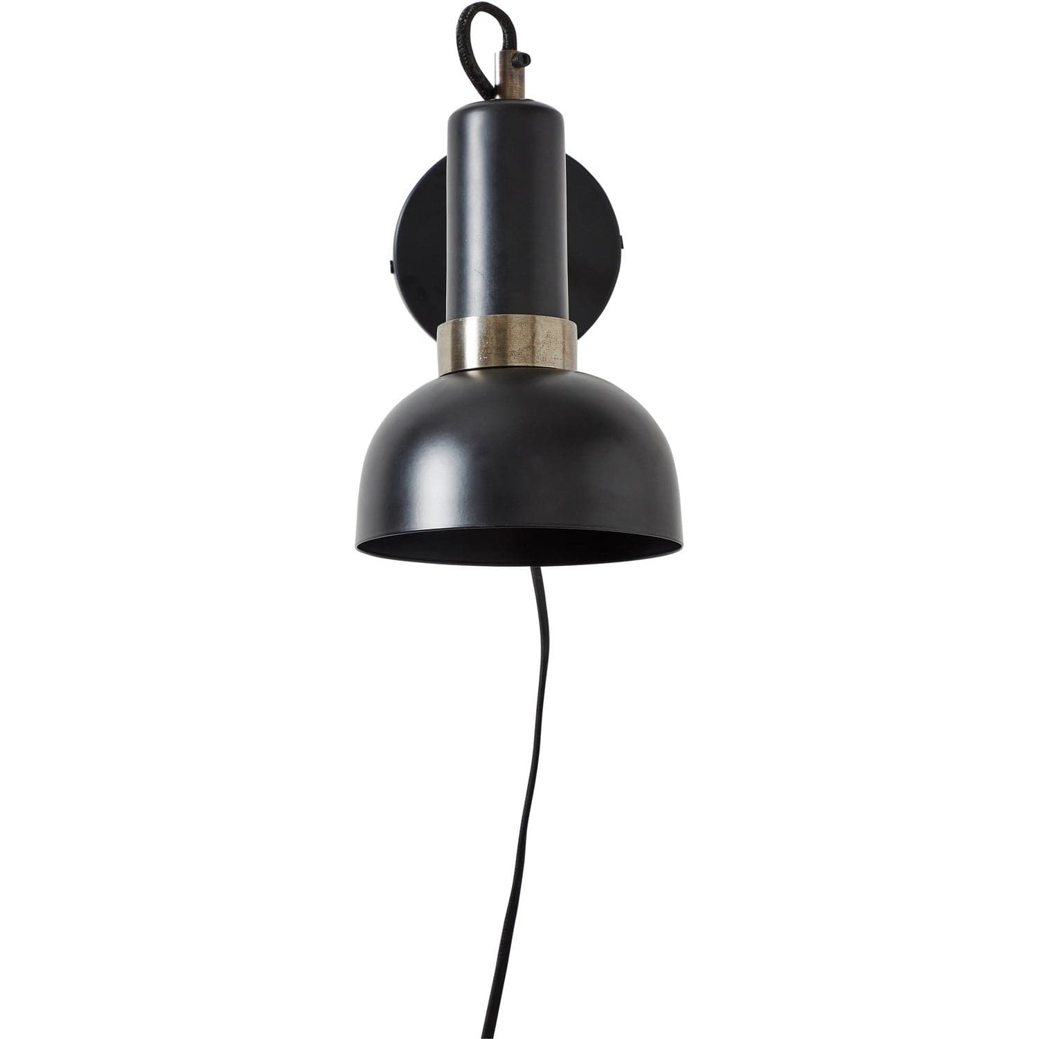 Renwil - WS100 - One Light Wall Sconce - Nome - Powder Coated & Plated Matte Black & Antique Silver