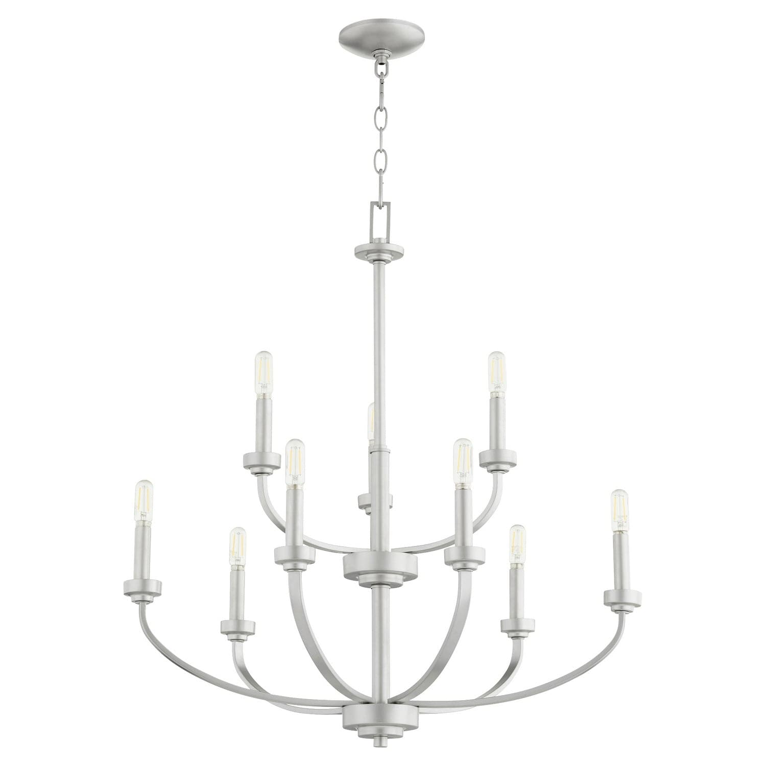 Quorum - 6160-9-64 - Nine Light Chandelier - Reyes - Classic Nickel