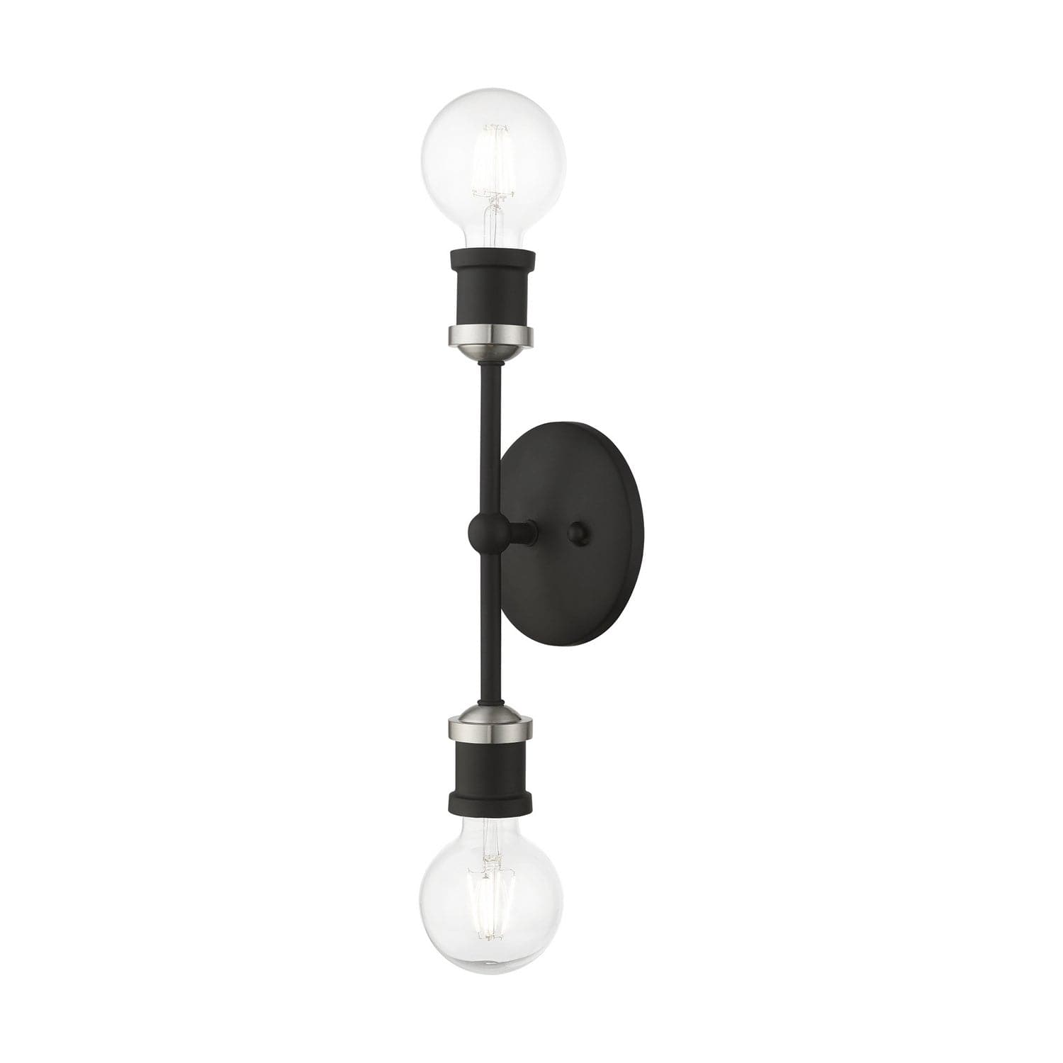 Livex Lighting - 14422-04 - Two Light Vanity Sconce - Lansdale - Black w/Brushed Nickel