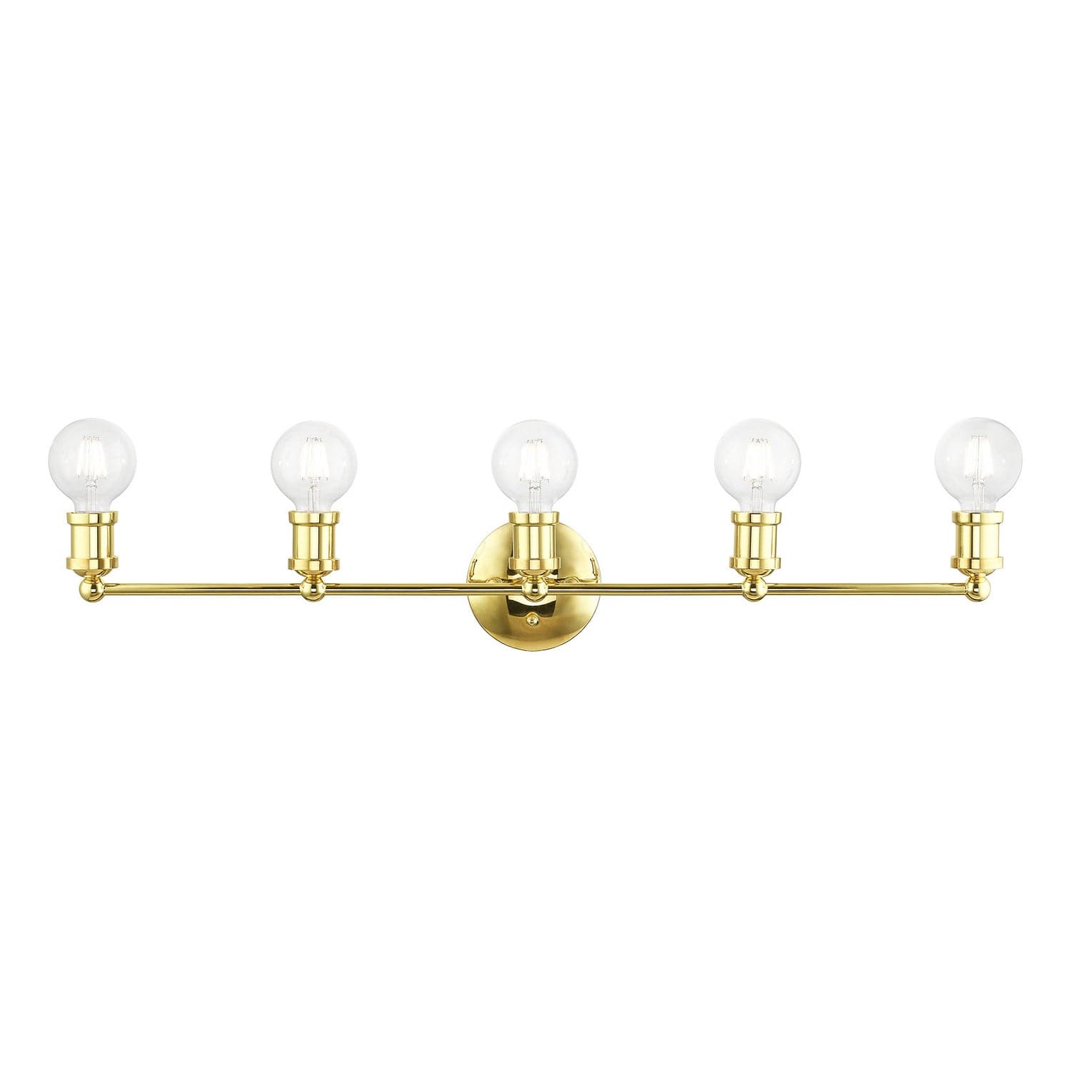 Livex Lighting - 14425-02 - Five Light Vanity Sconce - Lansdale - Polished Brass