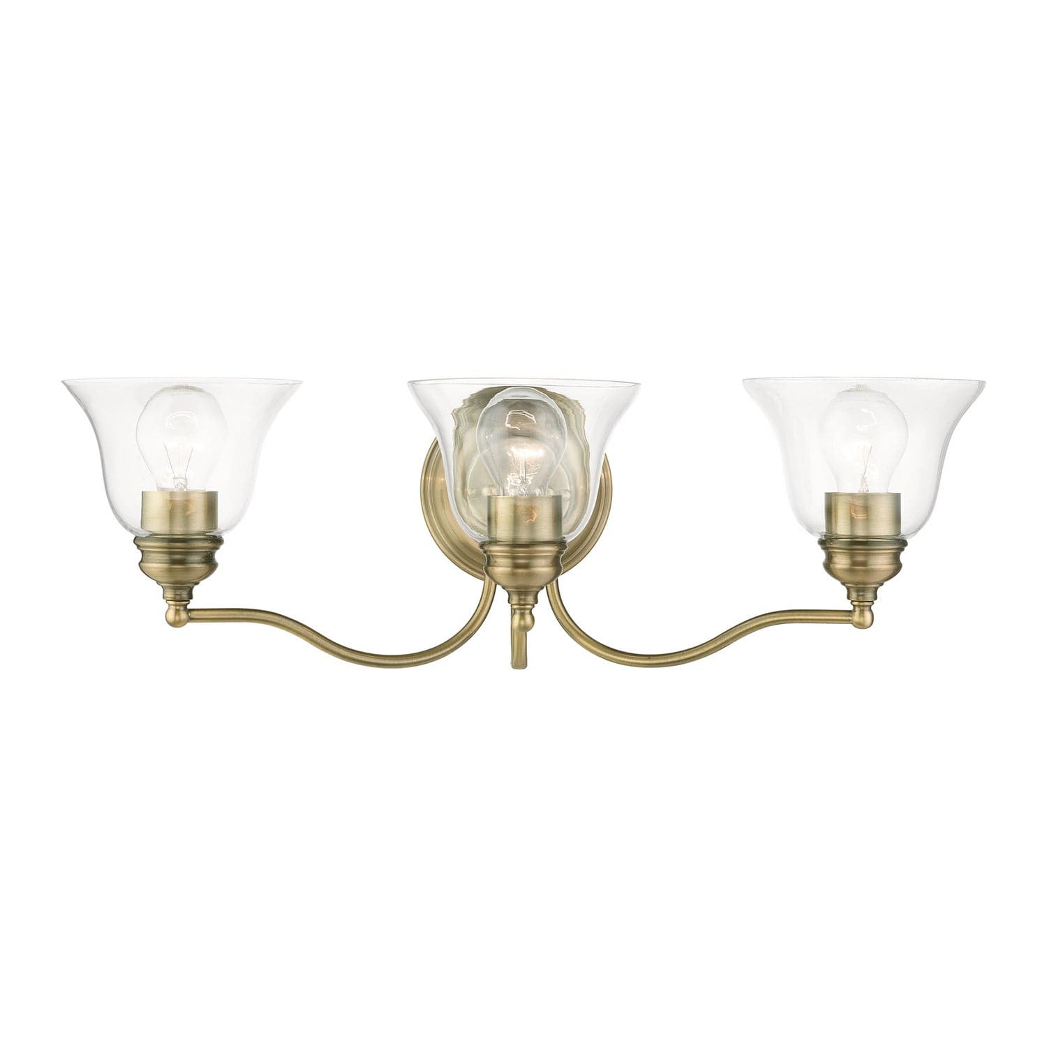 Livex Lighting - 16933-01 - Three Light Vanity Sconce - Moreland - Antique Brass