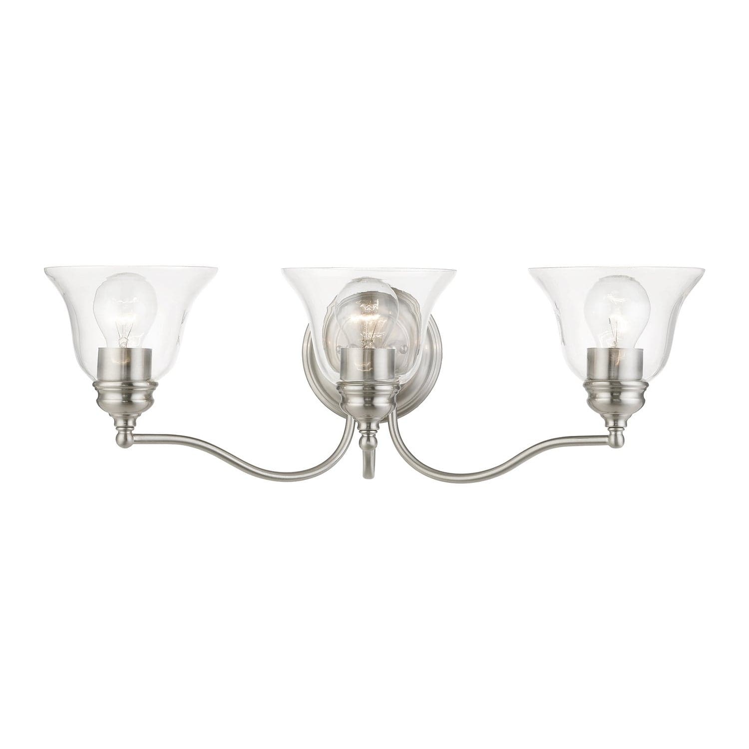 Livex Lighting - 16933-91 - Three Light Vanity Sconce - Moreland - Brushed Nickel