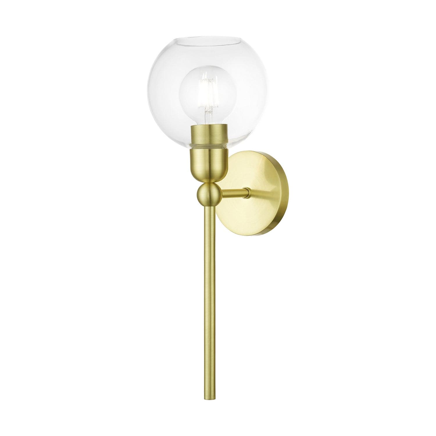 Livex Lighting - 16971-12 - One Light Wall Sconce - Downtown - Satin Brass