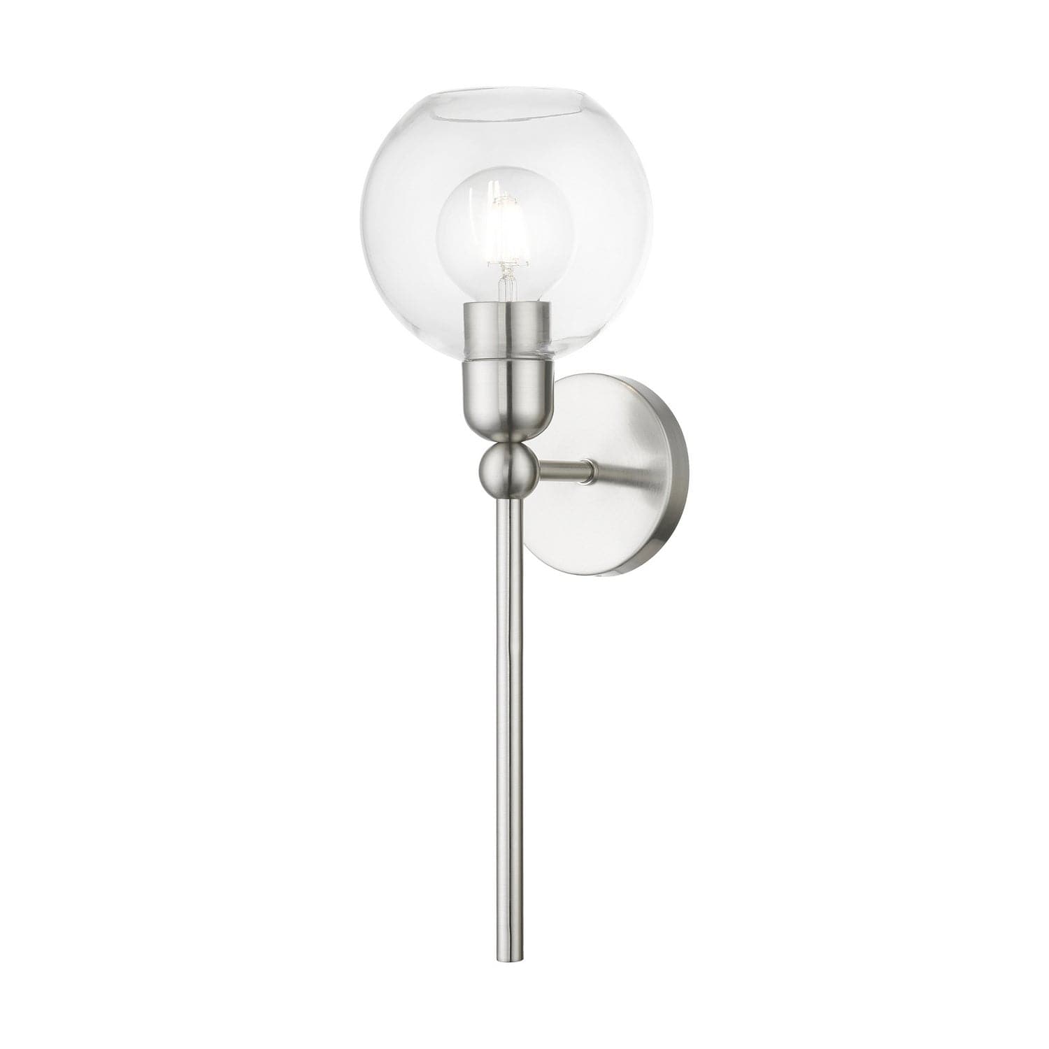 Livex Lighting - 16971-91 - One Light Wall Sconce - Downtown - Brushed Nickel