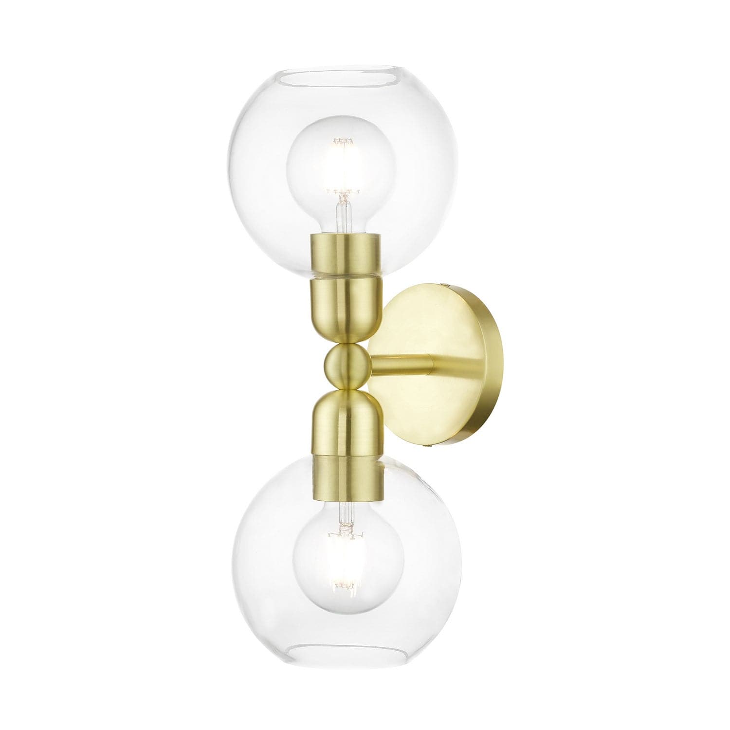 Livex Lighting - 16972-12 - Two Light Vanity Sconce - Downtown - Satin Brass