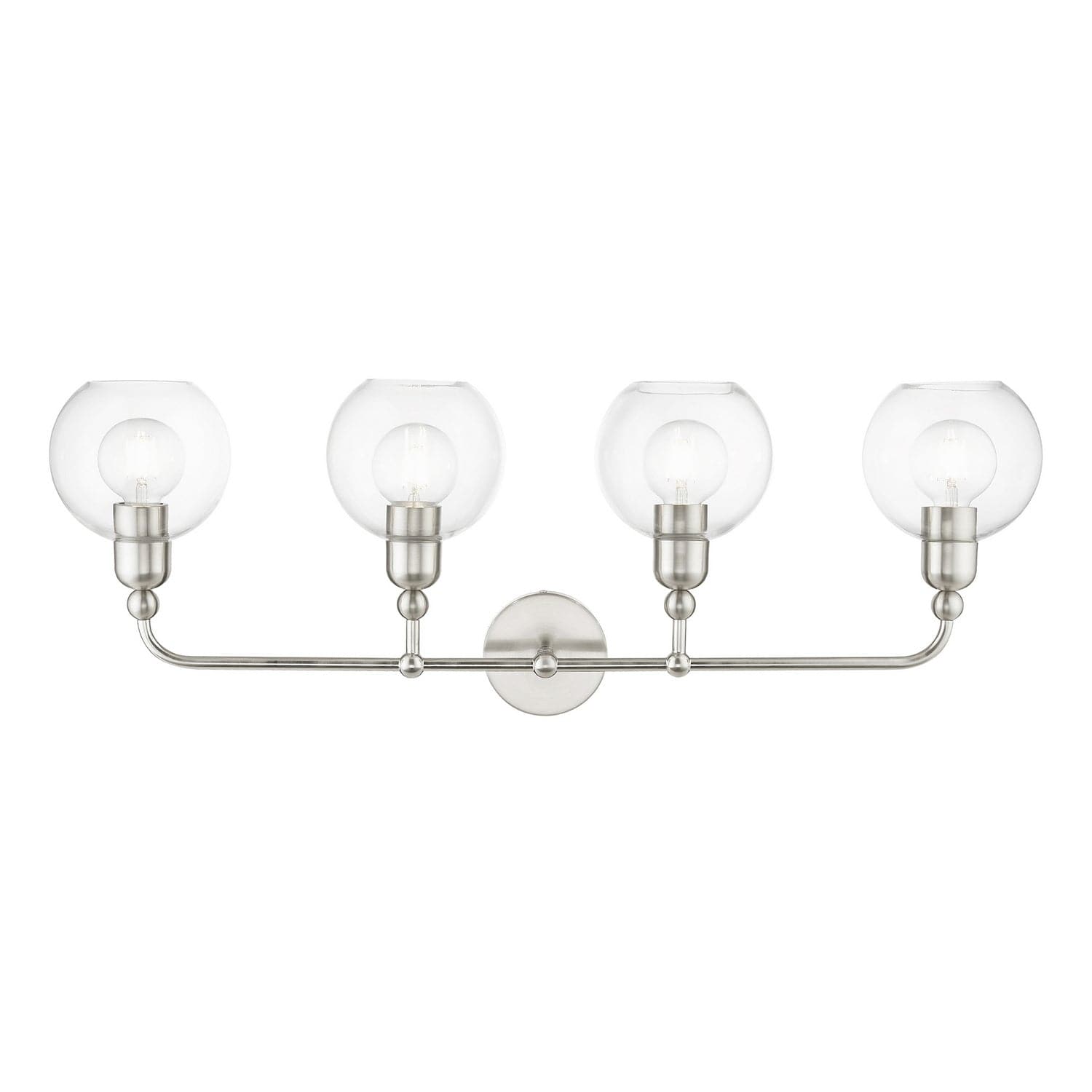 Livex Lighting - 16975-91 - Four Light Vanity Sconce - Downtown - Brushed Nickel