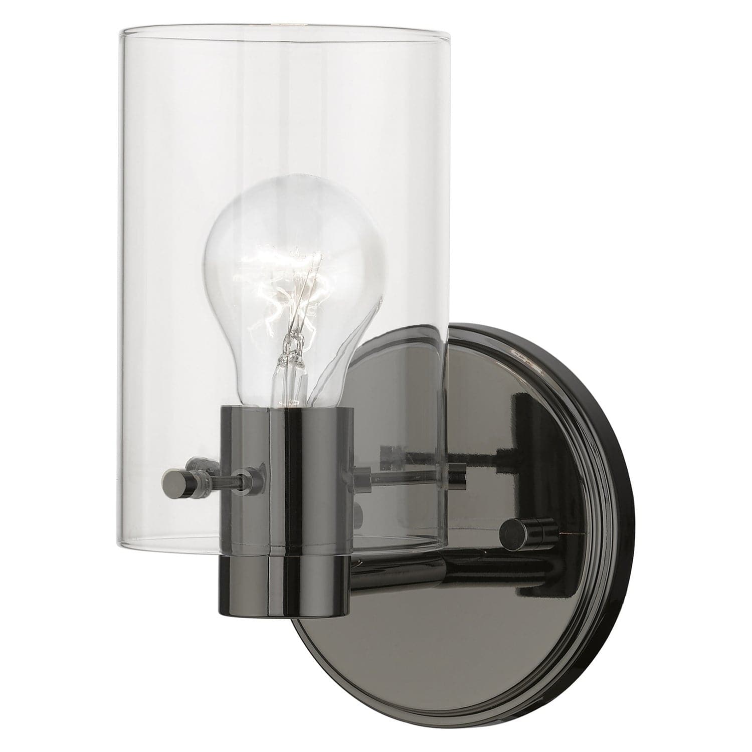 Livex Lighting - 17231-46 - One Light Wall Sconce - Munich - Black Chrome