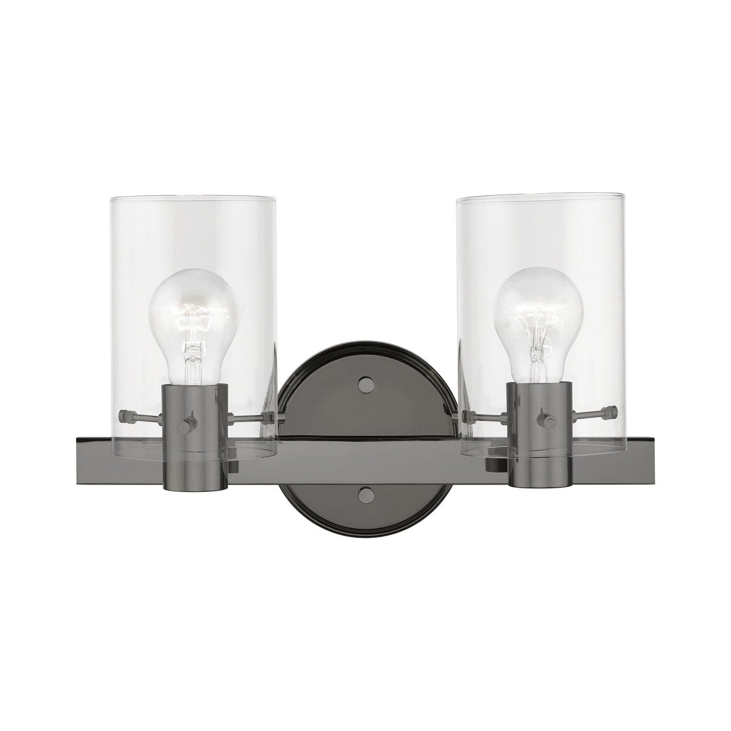 Livex Lighting - 17232-46 - Two Light Vanity Sconce - Munich - Black Chrome