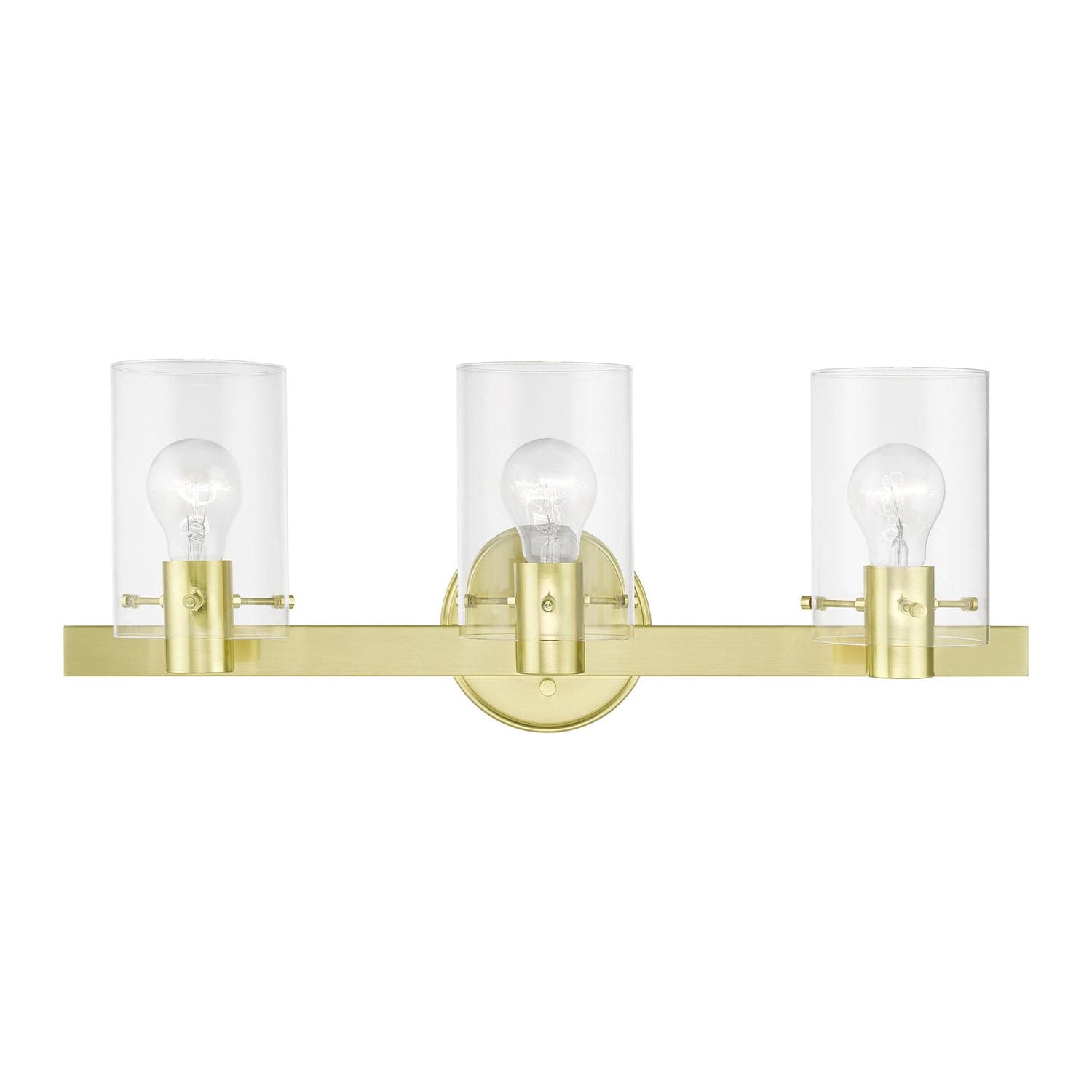 Livex Lighting - 17233-12 - Three Light Vanity Sconce - Munich - Satin Brass