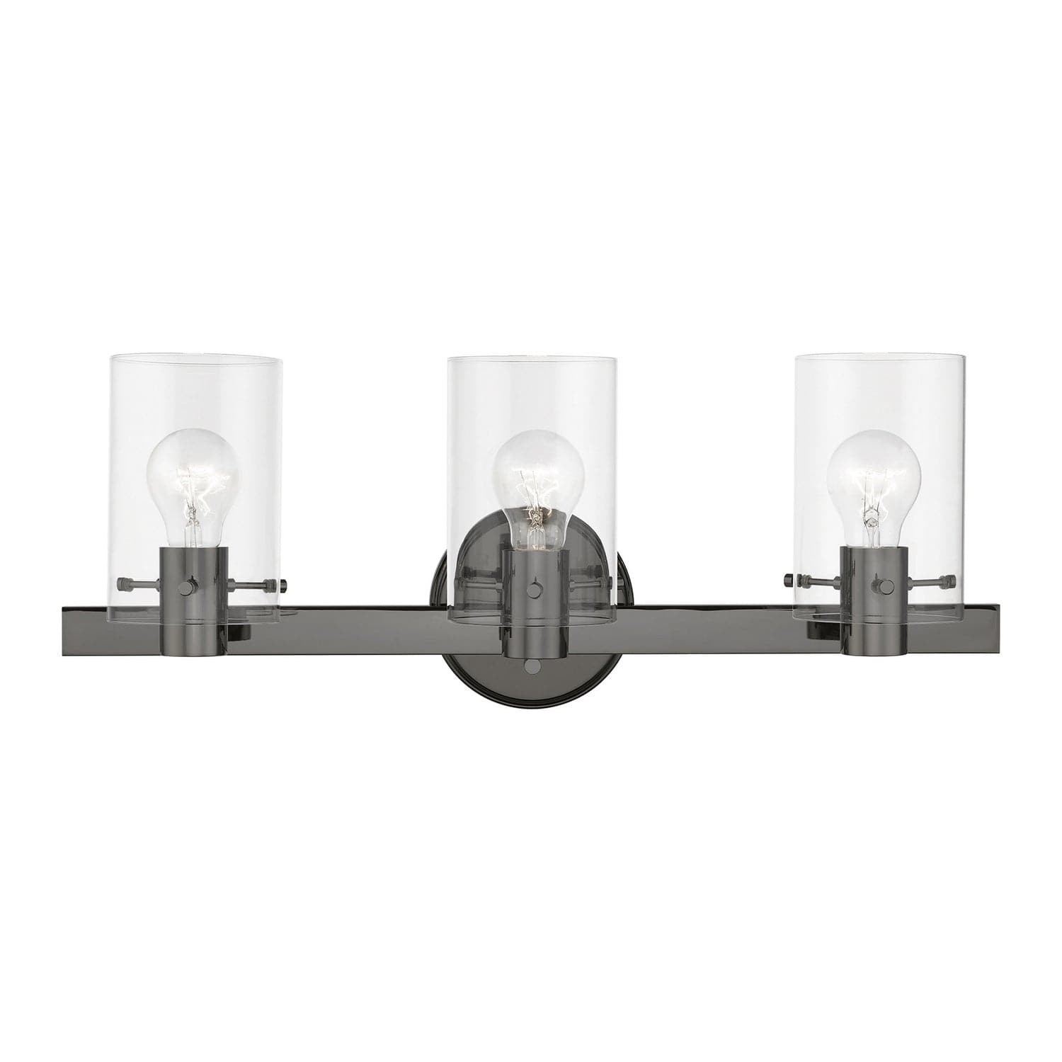 Livex Lighting - 17233-46 - Three Light Vanity Sconce - Munich - Black Chrome