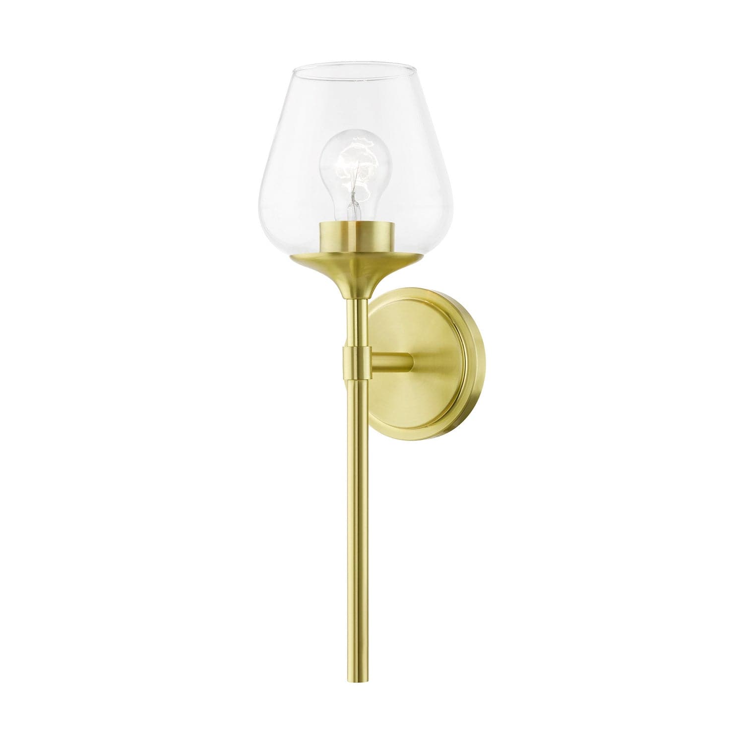 Livex Lighting - 17471-12 - One Light Vanity Sconce - Willow - Satin Brass