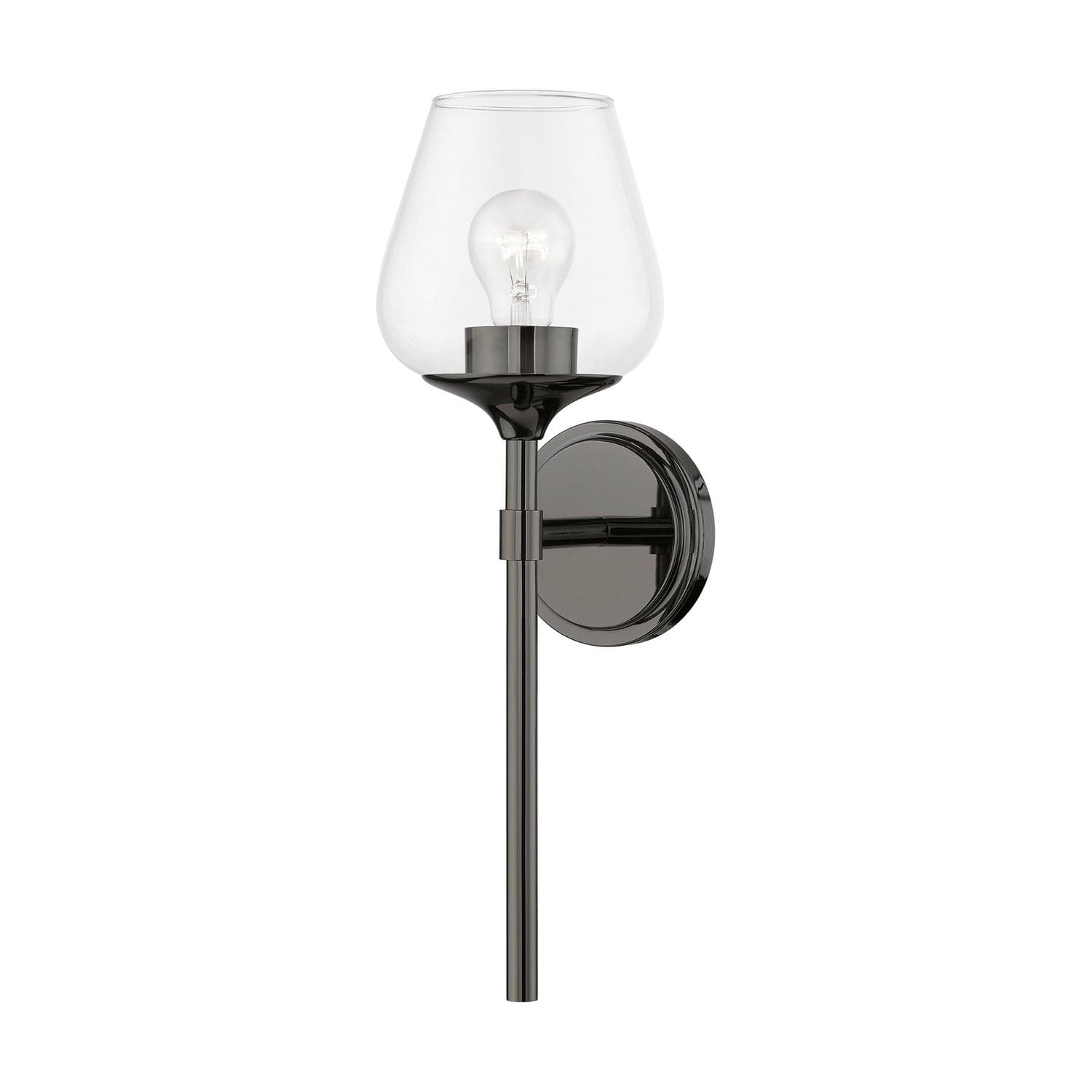 Livex Lighting - 17471-46 - One Light Vanity Sconce - Willow - Black Chrome