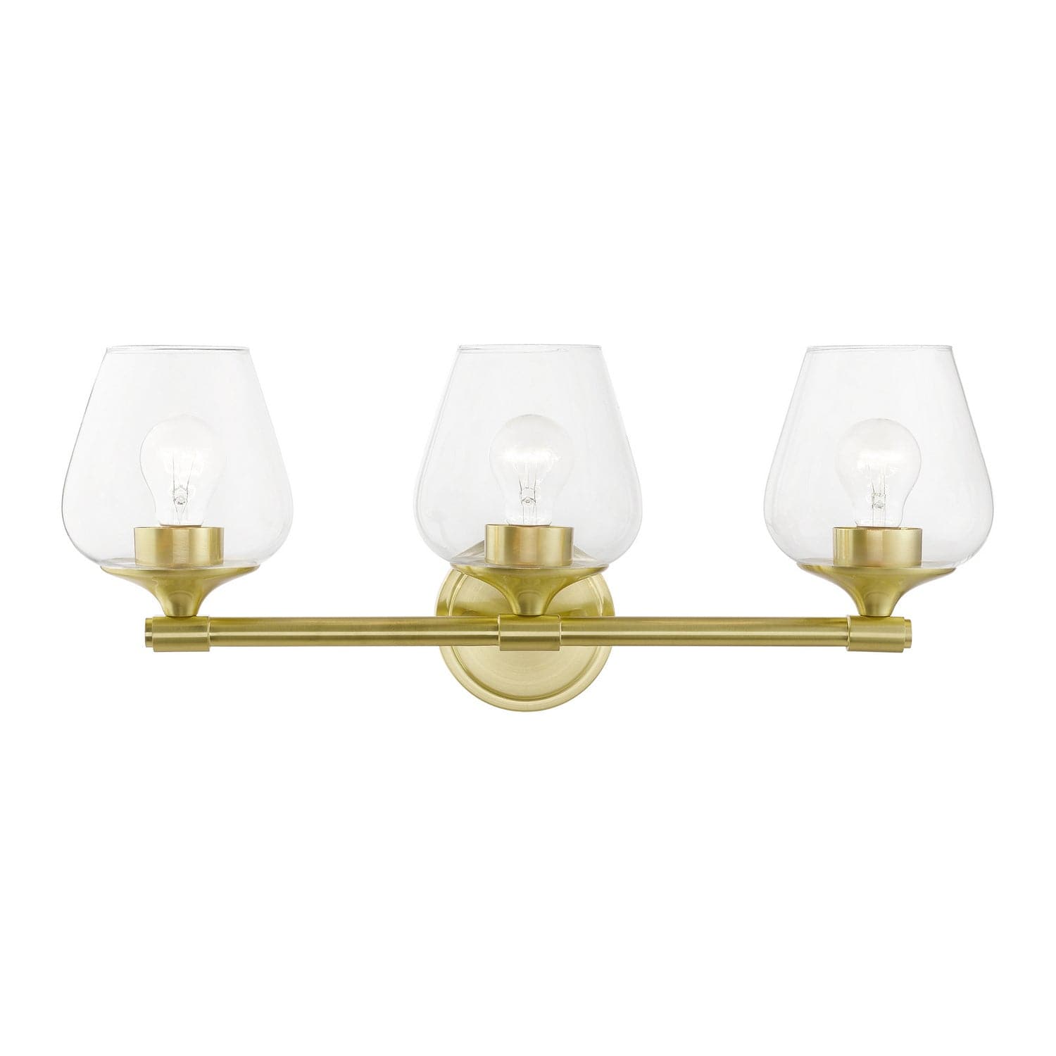 Livex Lighting - 17473-12 - Three Light Vanity Sconce - Willow - Satin Brass