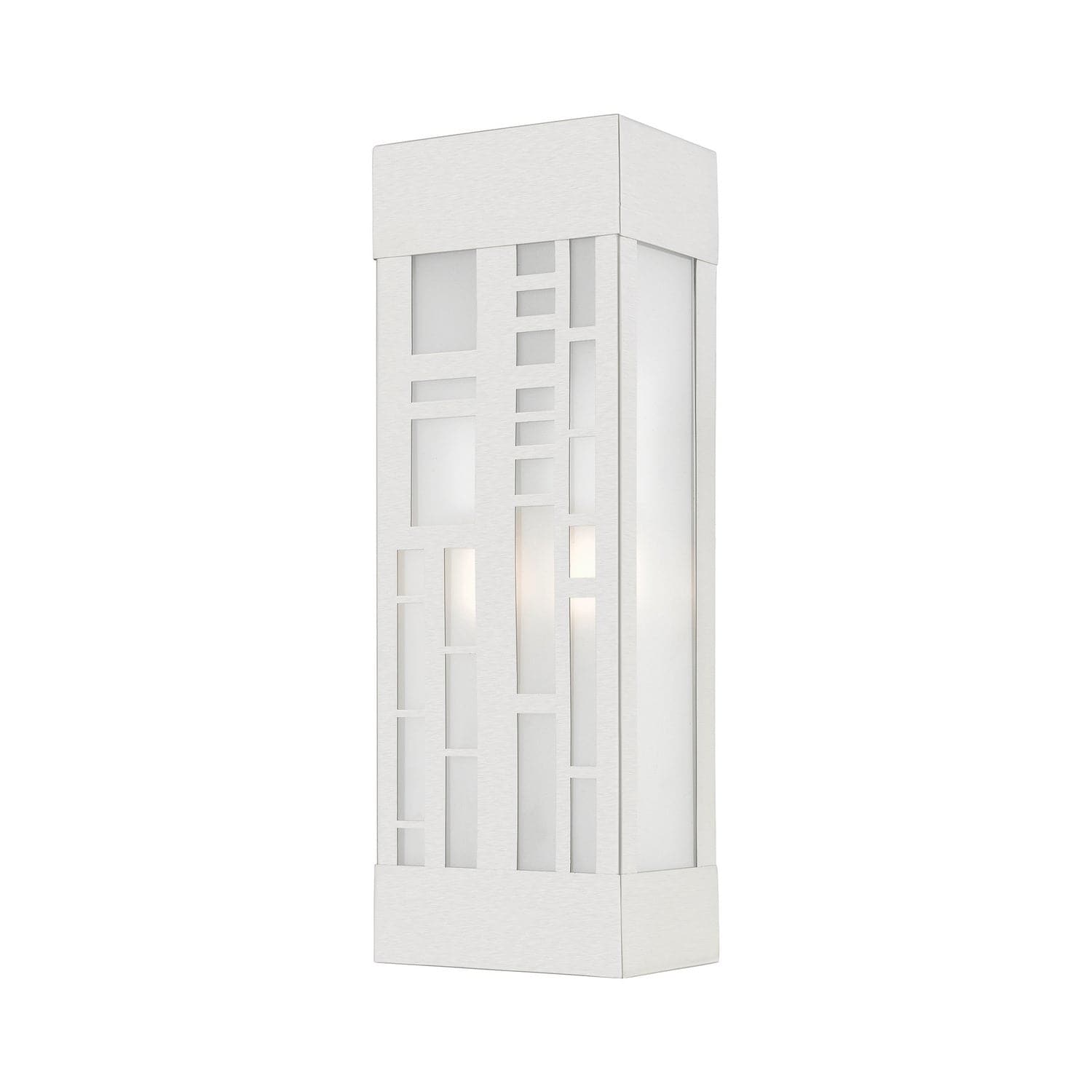 Livex Lighting - 22972-91 - Two Light Outdoor Wall Lantern - Malmo - Brushed Nickel