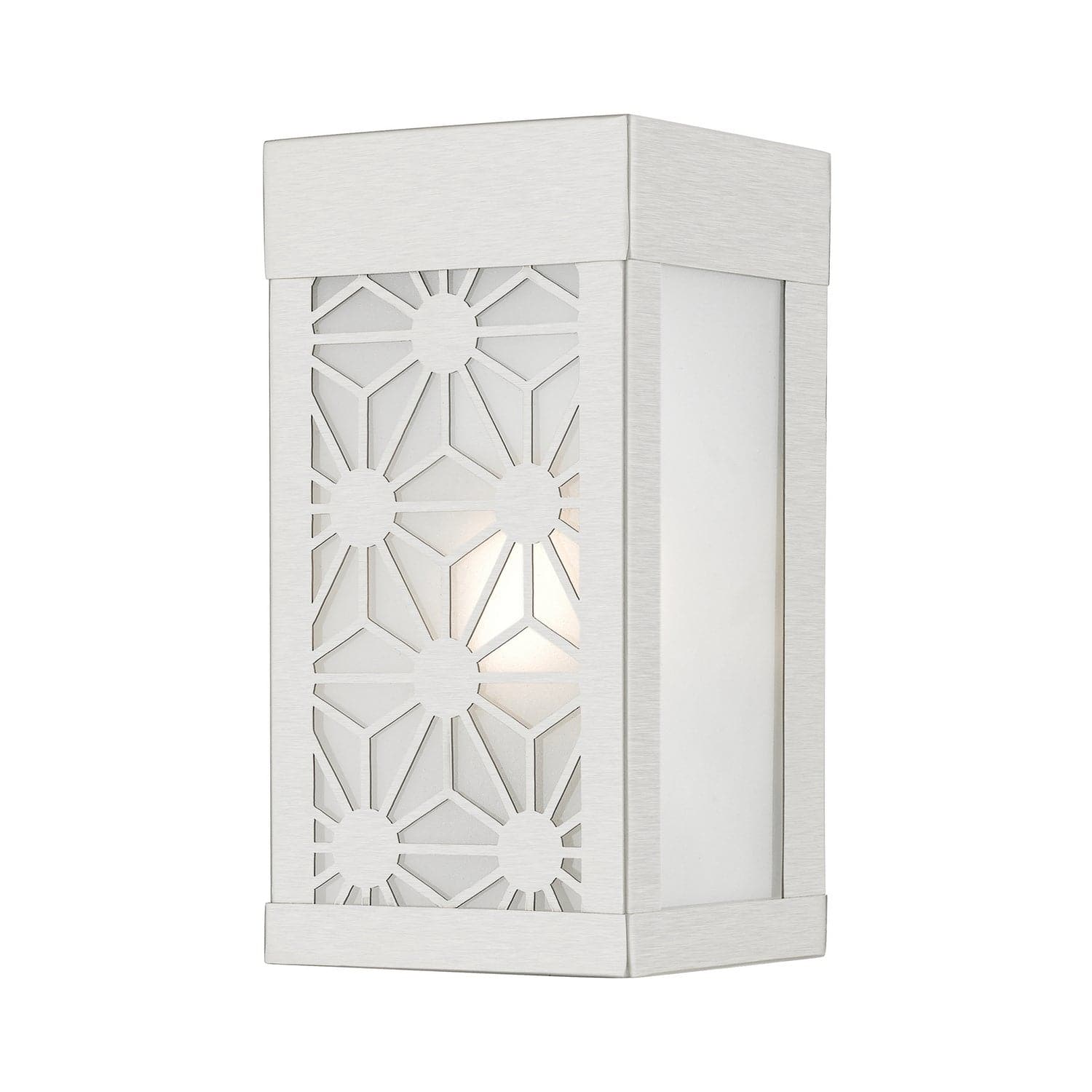 Livex Lighting - 24321-91 - One Light Outdoor Wall Lantern - Berkeley - Brushed Nickel