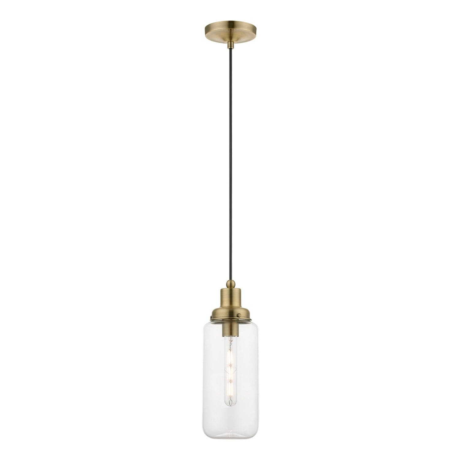 Livex Lighting - 40614-01 - One Light Mini Pendant - Oakhurst - Antique Brass