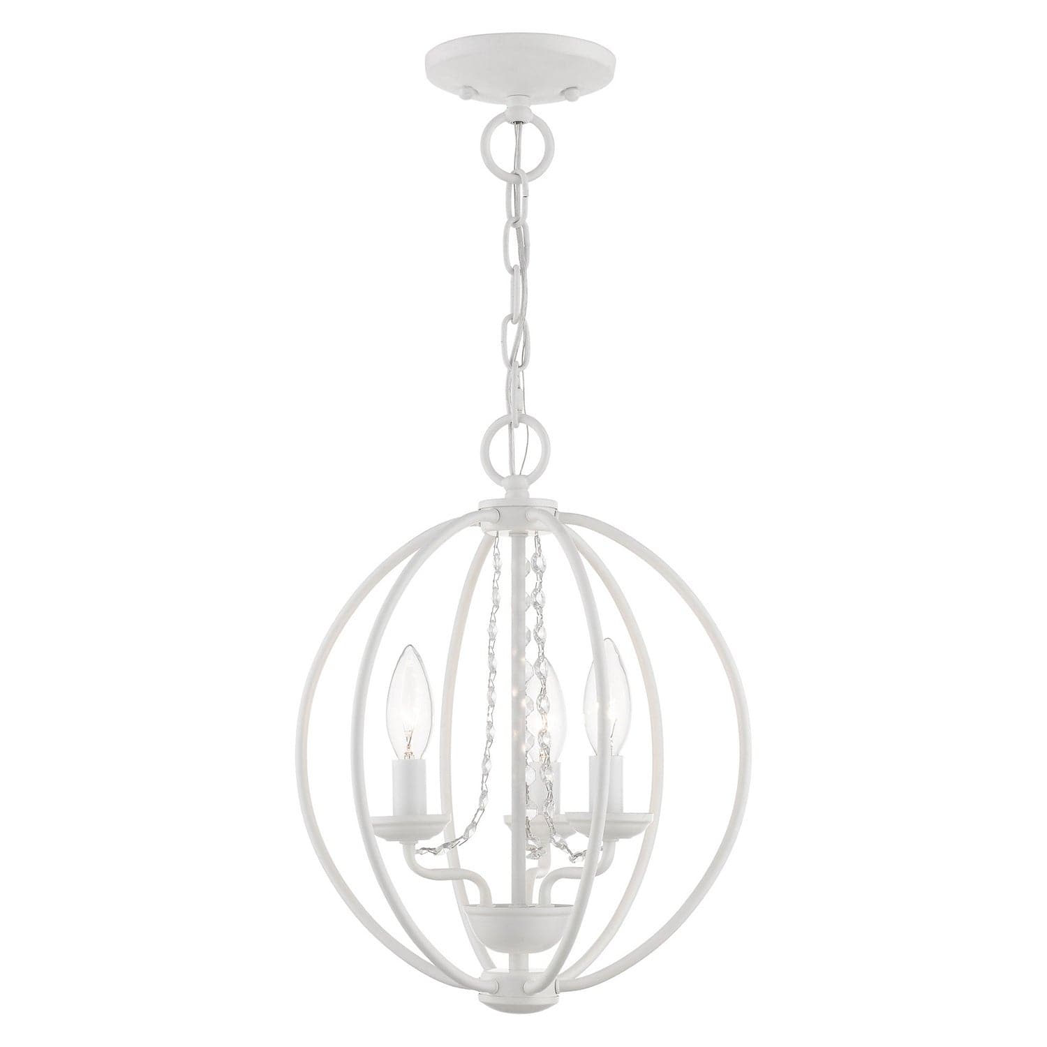 Livex Lighting - 40913-03 - Three Light Convertible Mini Chandelier/ Semi-Flush - Arabella - White