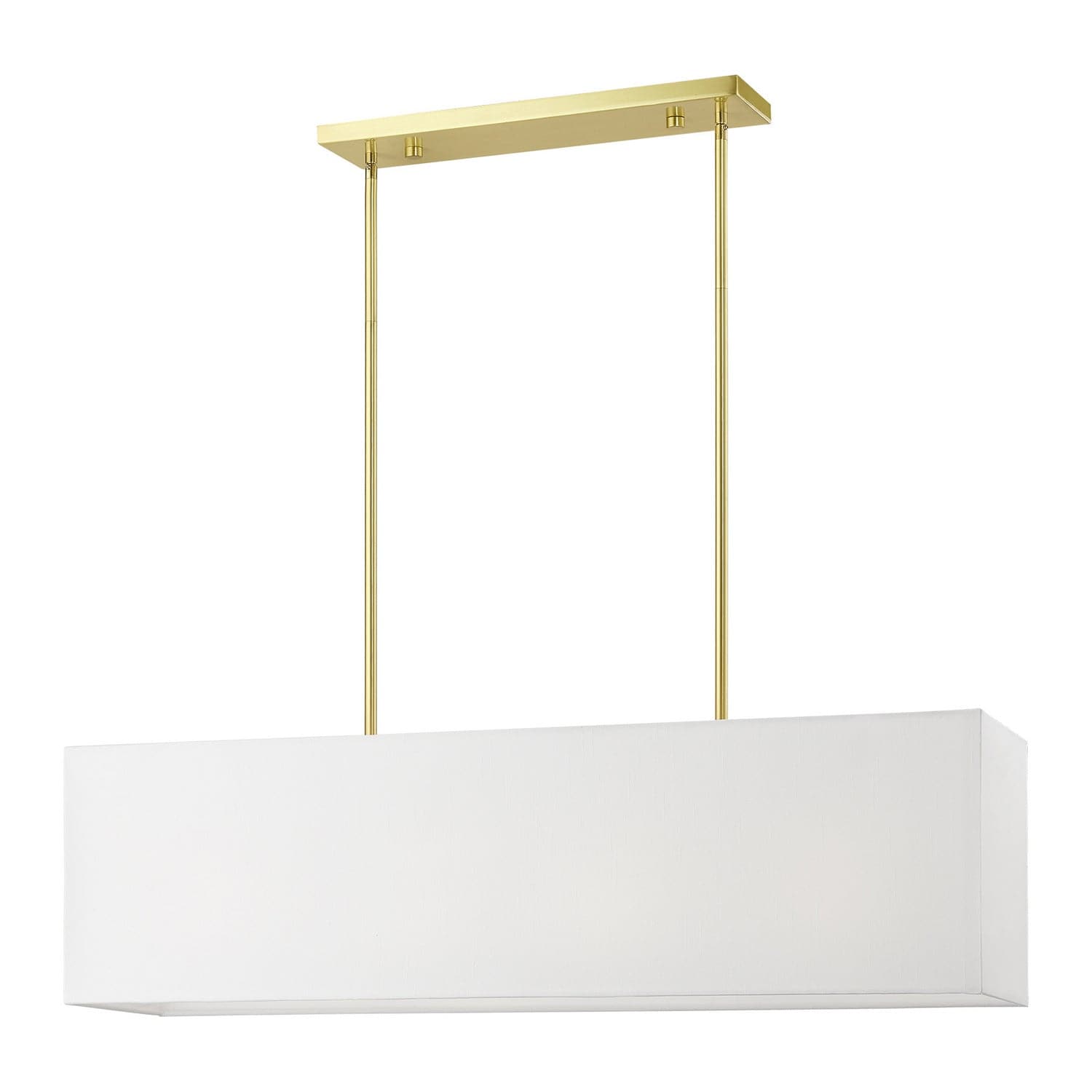 Livex Lighting - 41155-12 - Four Light Linear Chandelier - Summit - Satin Brass