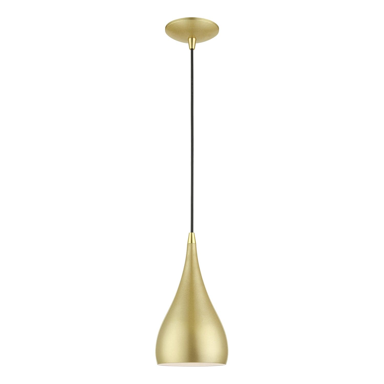 Livex Lighting - 41171-33 - One Light Mini Pendant - Amador - Soft Gold w/Polished Brass