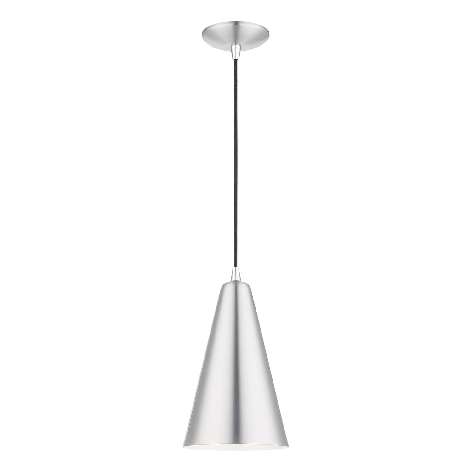 Livex Lighting - 41175-66 - One Light Mini Pendant - Dulce - Brushed Aluminum w/Polished Chrome