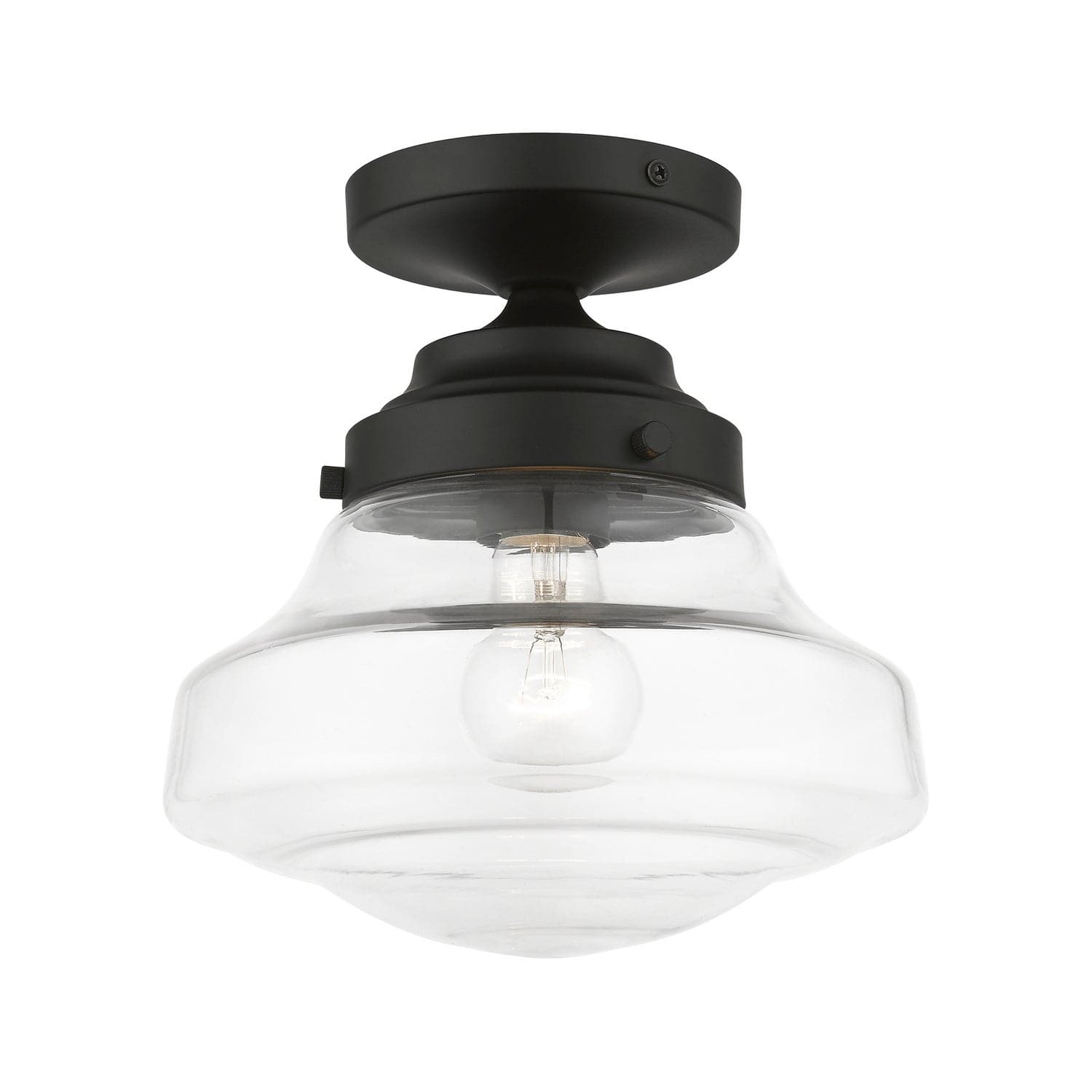 Livex Lighting - 41291-04 - One Light Semi-Flush Mount - Avondale - Black