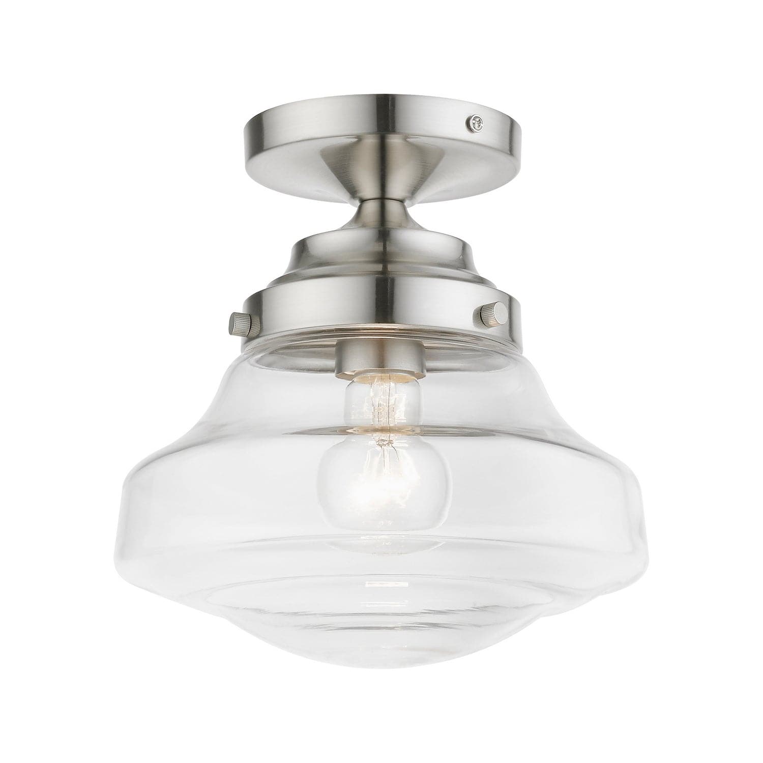 Livex Lighting - 41291-91 - One Light Semi-Flush Mount - Avondale - Brushed Nickel