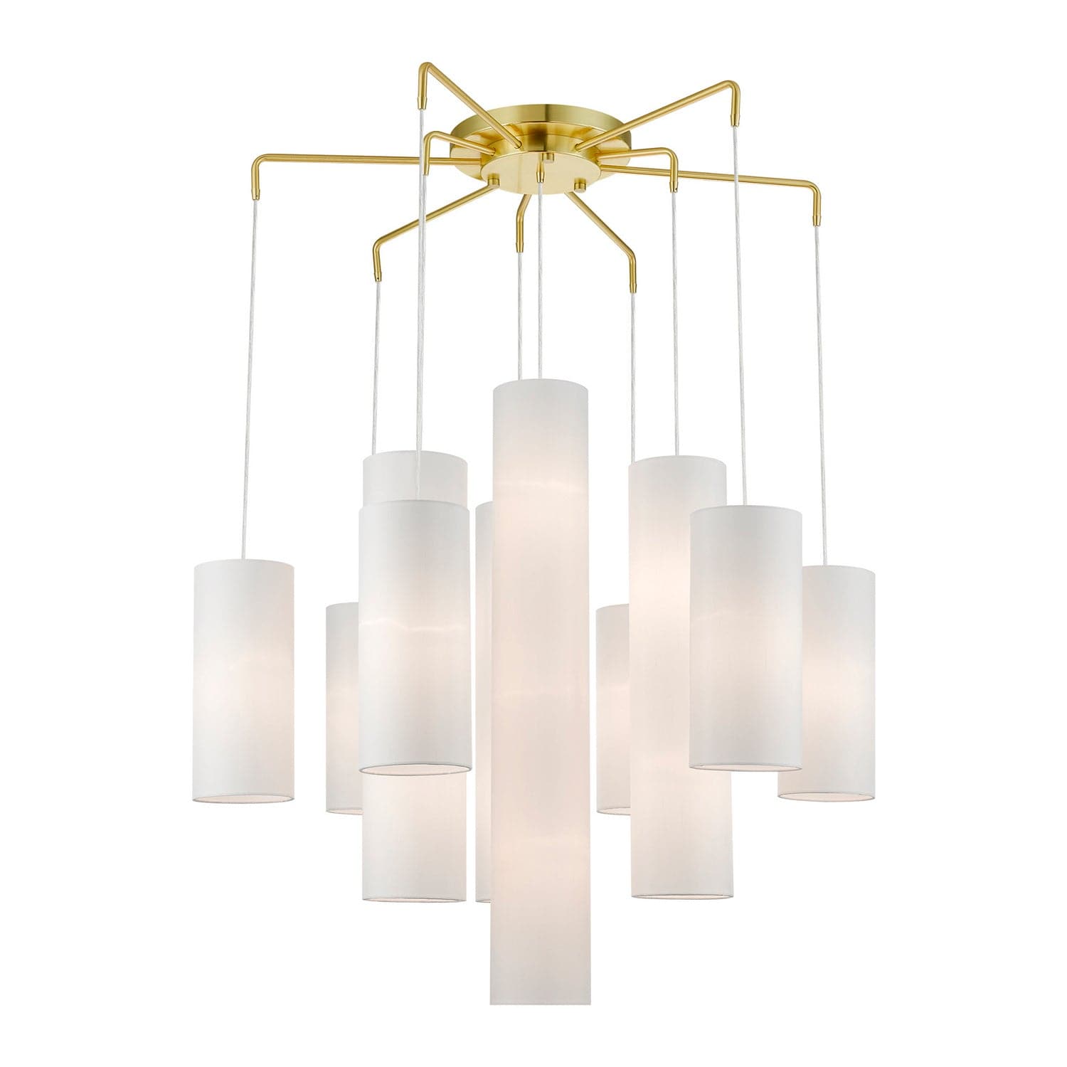 Livex Lighting - 42658-12 - 15 Light Foyer Chandelier - Strathmore - Satin Brass