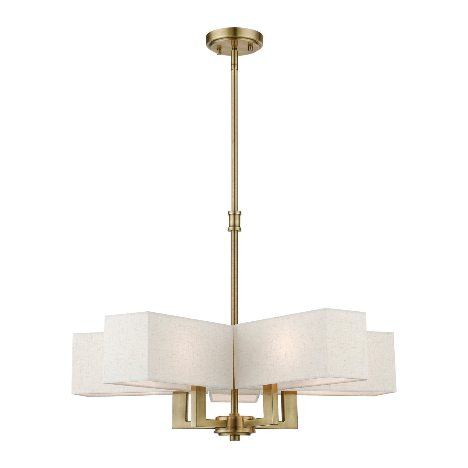 Livex Lighting - 42665-01 - Five Light Chandelier - Rubix - Antique Brass