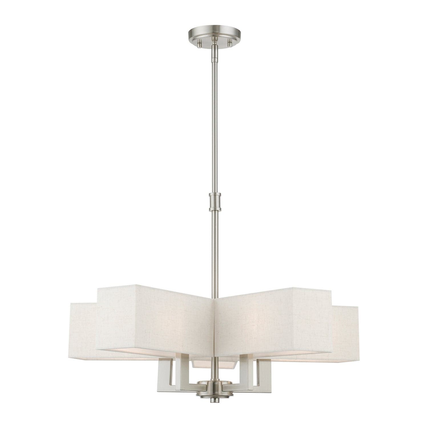 Livex Lighting - 42665-91 - Five Light Chandelier - Rubix - Brushed Nickel