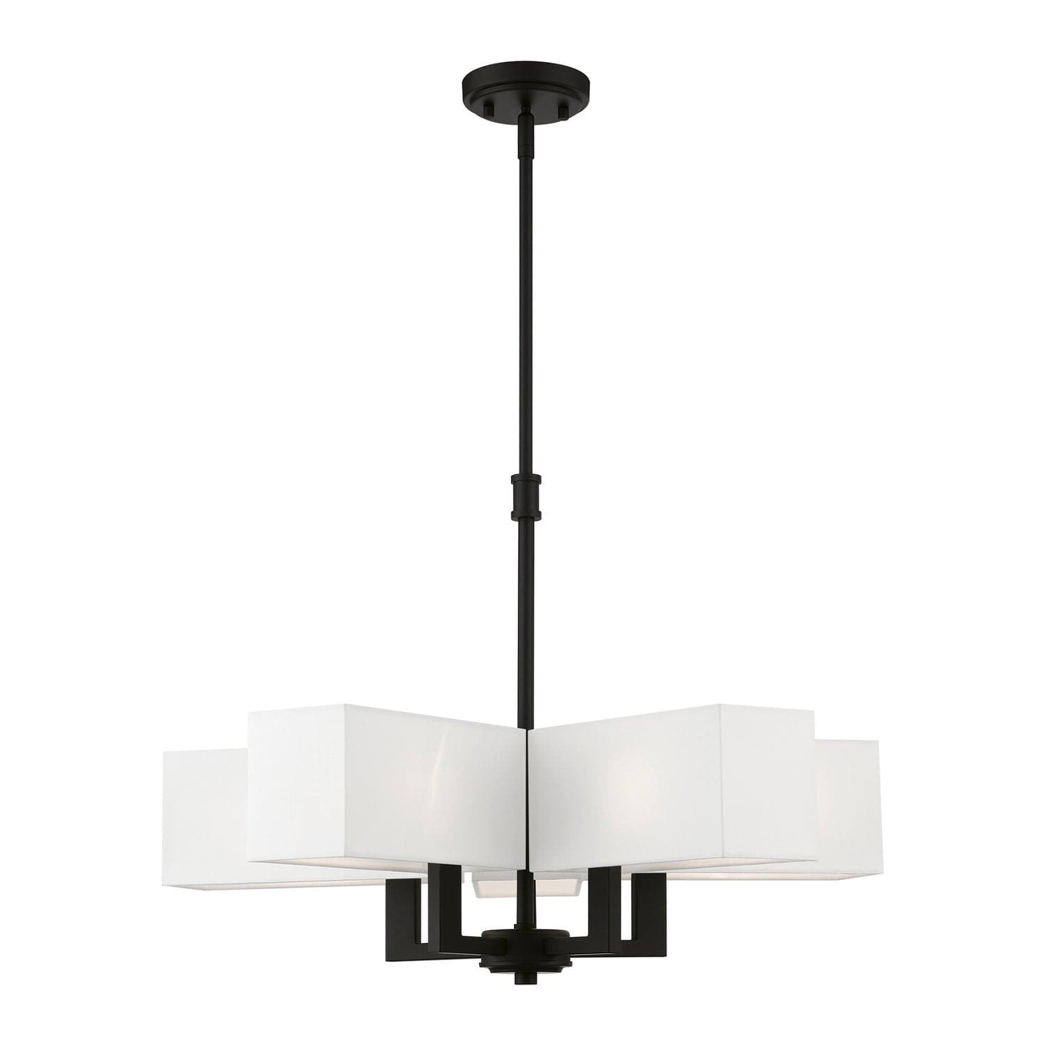 Livex Lighting - 42675-04 - Five Light Chandelier - Rubix - Black