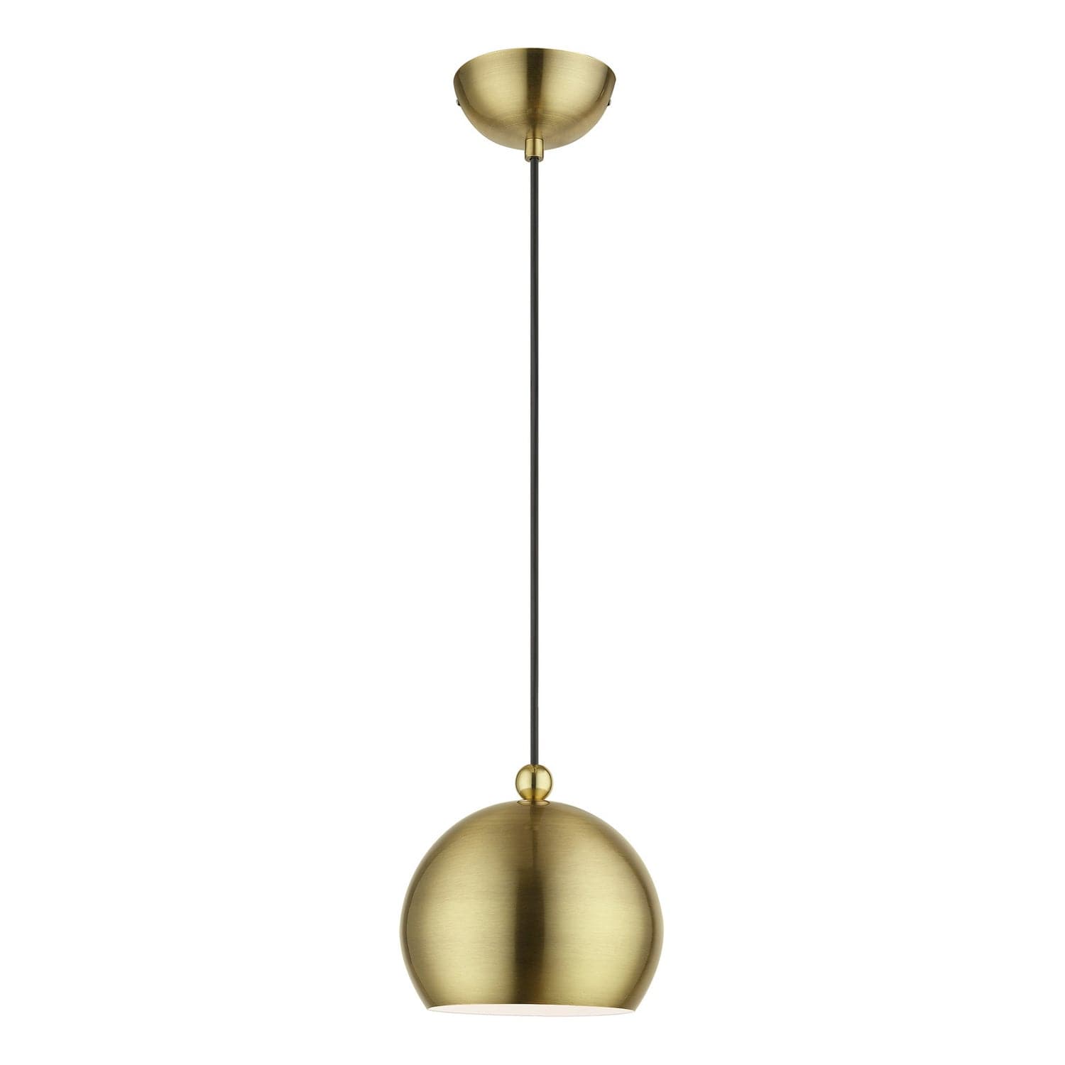 Livex Lighting - 45481-01 - One Light Mini Pendant - Stockton - Antique Brass w/Polished Brass