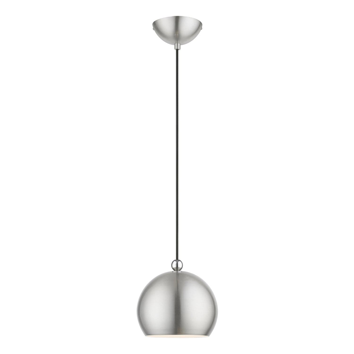 Livex Lighting - 45481-91 - One Light Mini Pendant - Stockton - Brushed Nickel w/Polished Chrome