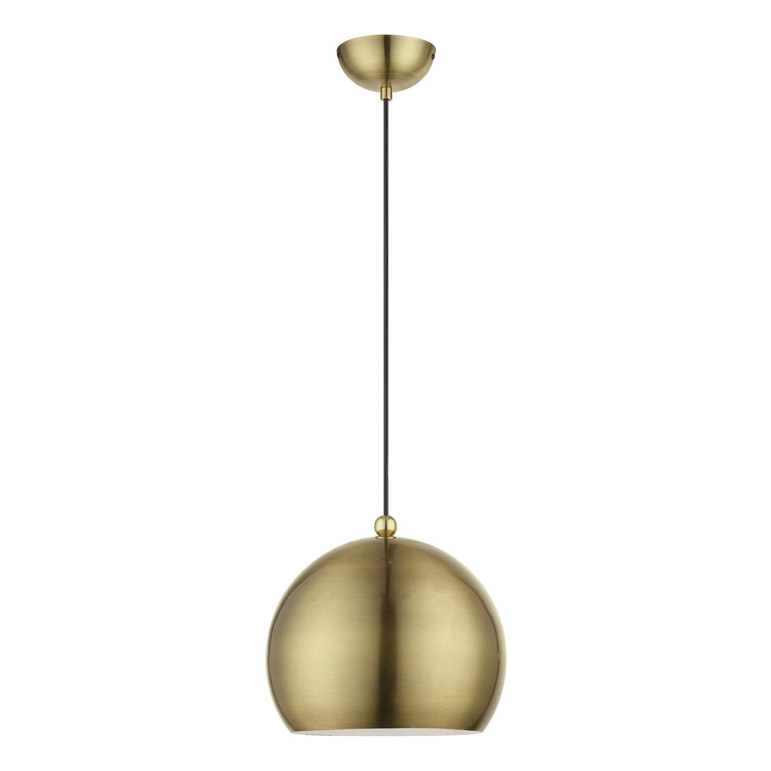 Livex Lighting - 45482-01 - One Light Pendant - Stockton - Antique Brass w/Polished Brass