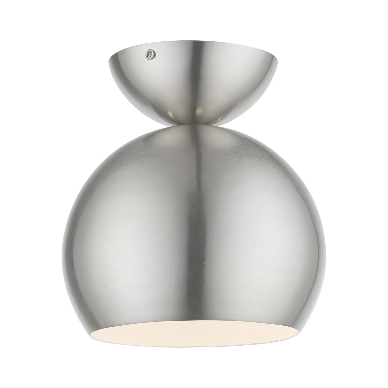 Livex Lighting - 45487-91 - One Light Semi-Flush Mount - Stockton - Brushed Nickel