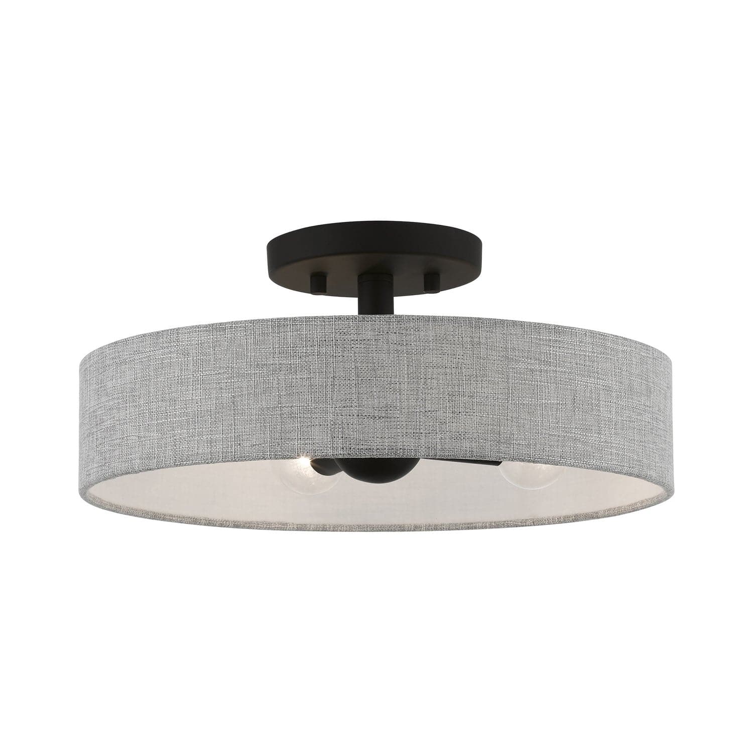 Livex Lighting - 46147-04 - Four Light Semi-Flush Mount - Elmhurst - Black