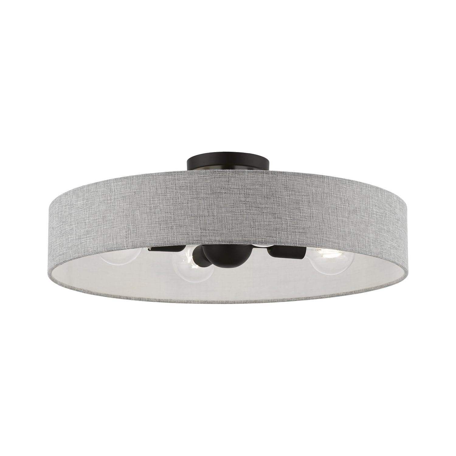 Livex Lighting - 46148-04 - Four Light Semi-Flush Mount - Elmhurst - Black