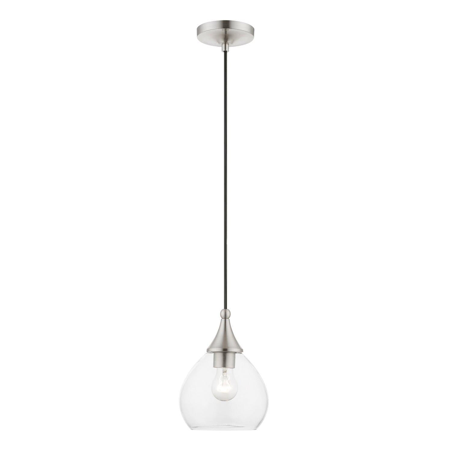 Livex Lighting - 46501-91 - One Light Mini Pendant - Catania - Brushed Nickel