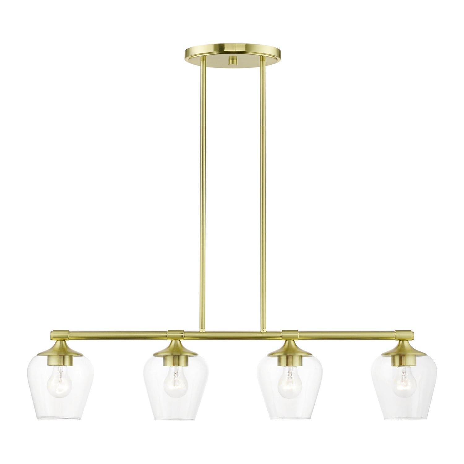 Livex Lighting - 46724-12 - Four Light Linear Chandelier - Willow - Satin Brass