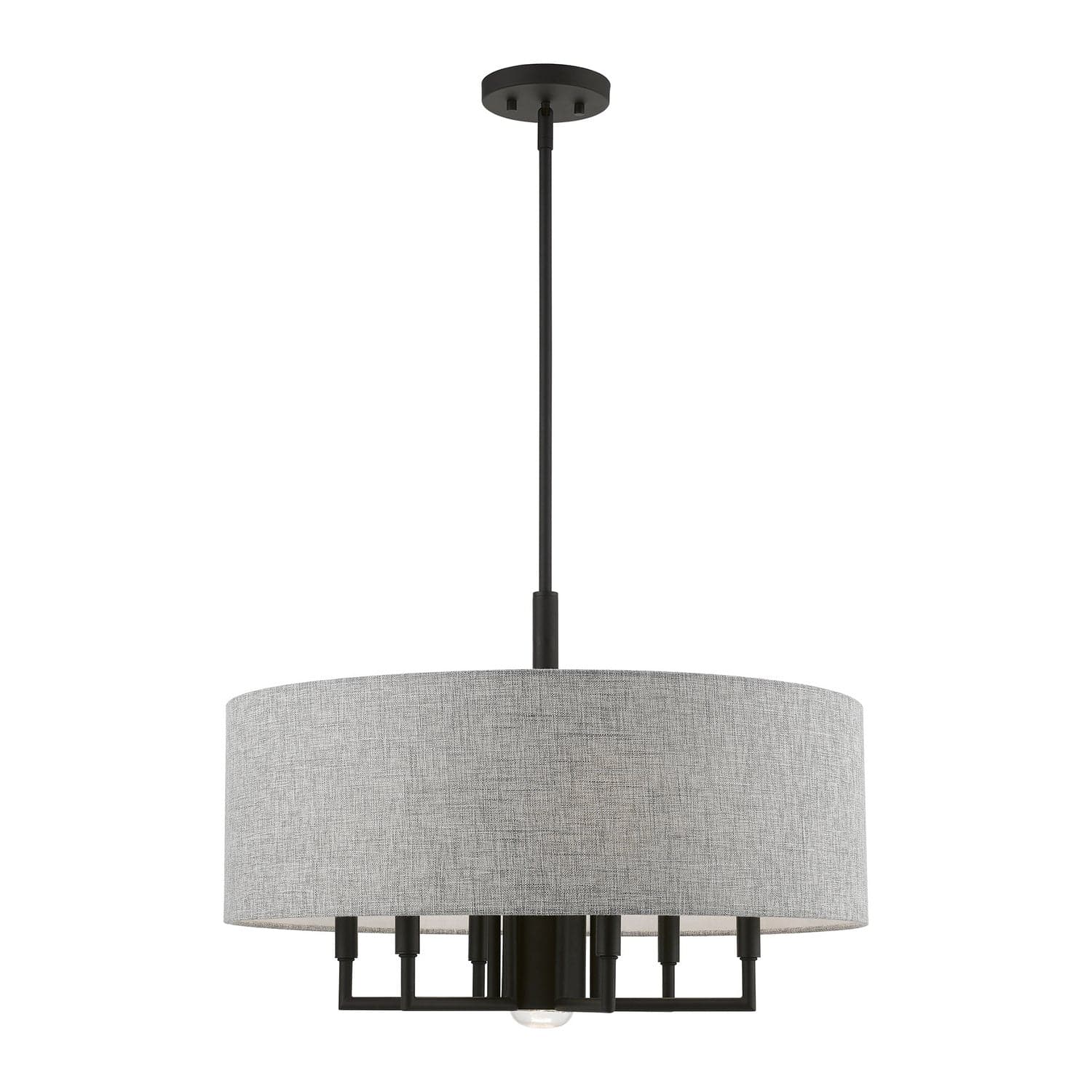 Livex Lighting - 46736-04 - Seven Light Pendant Chandelier - Dakota - Black