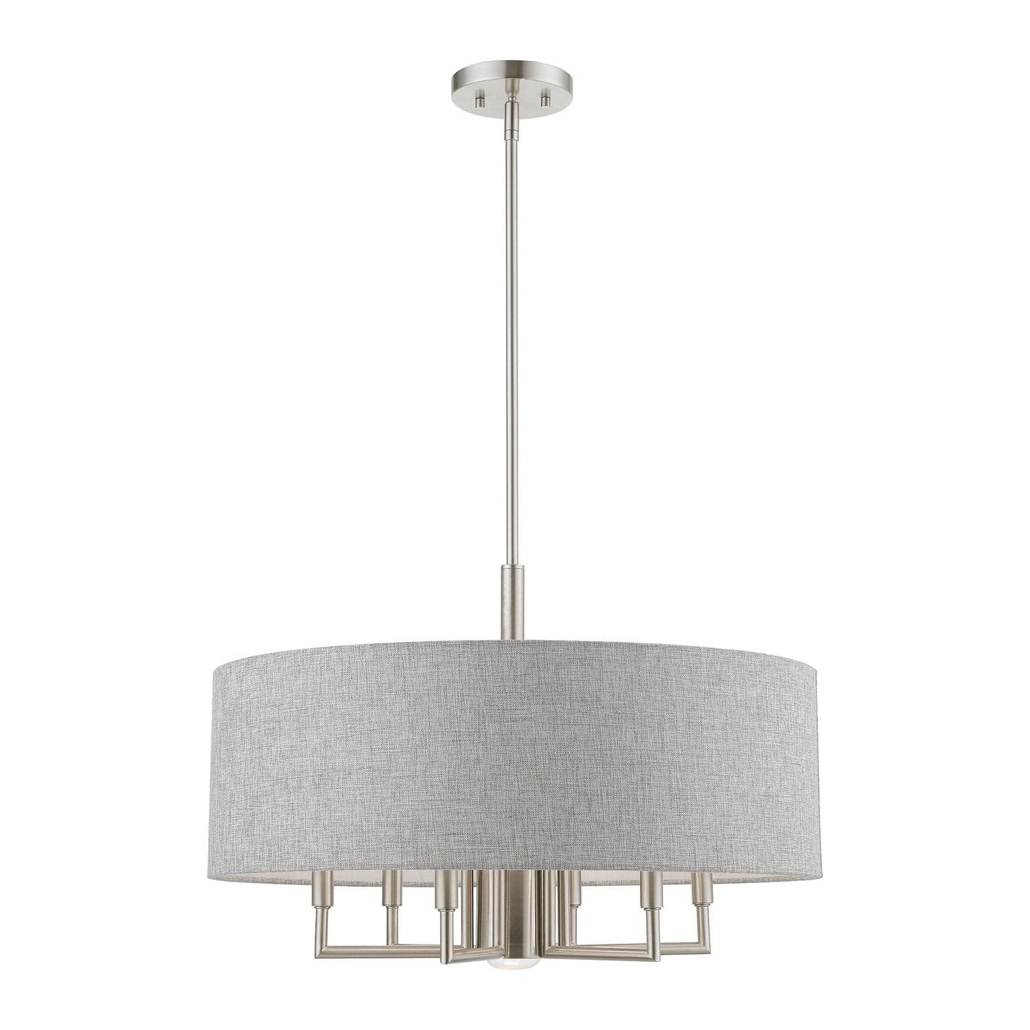 Livex Lighting - 46736-91 - Seven Light Pendant Chandelier - Dakota - Brushed Nickel