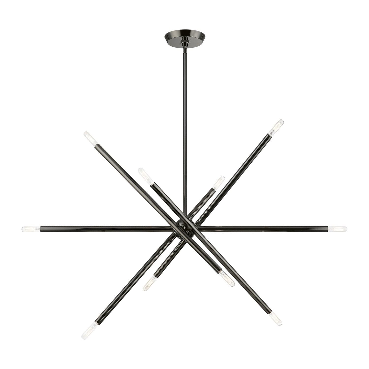 Livex Lighting - 46777-46 - Ten Light Linear Chandelier - Soho - Black Chrome